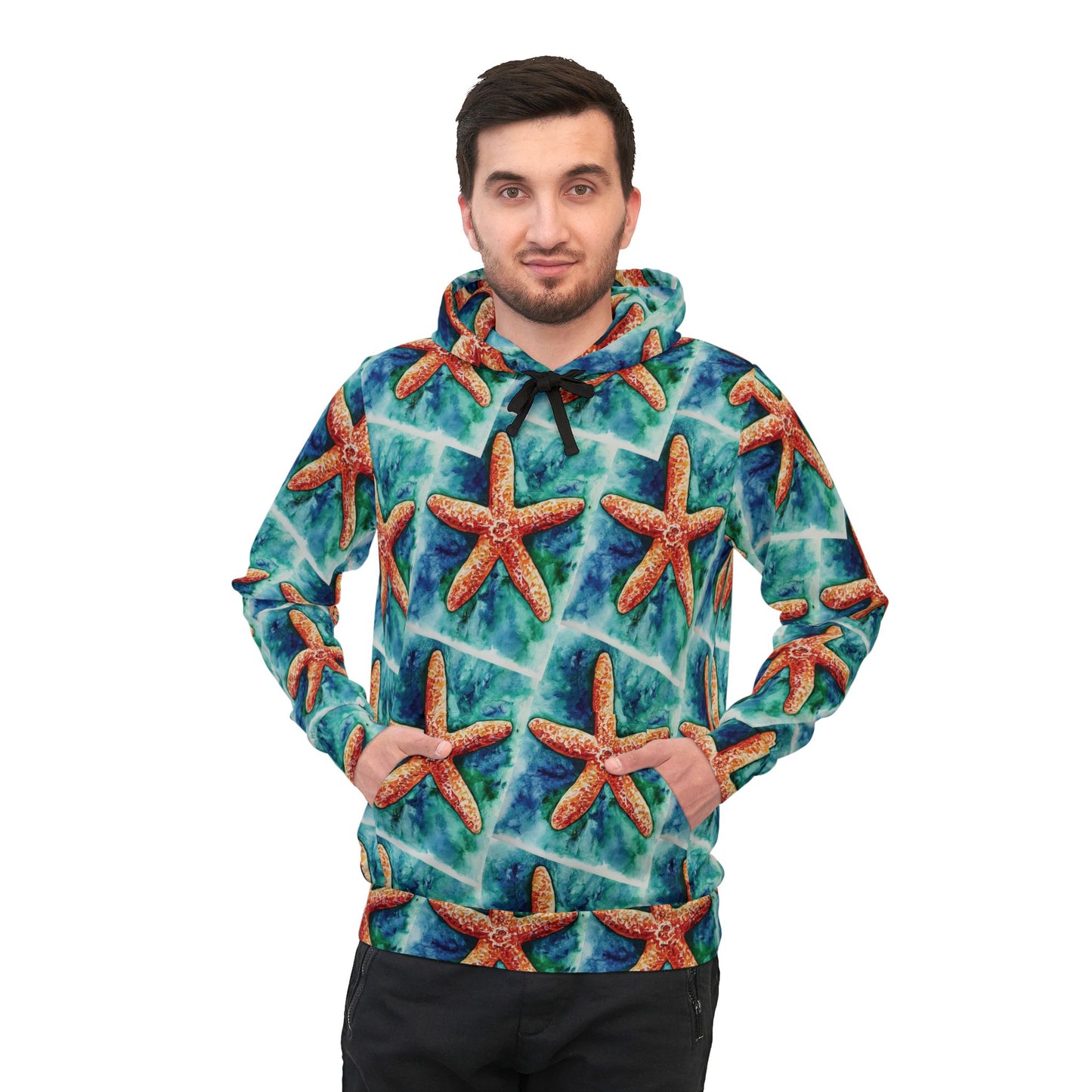 Copy of Colorful Unisex Watercolor Starfish Beach Art Hoodie