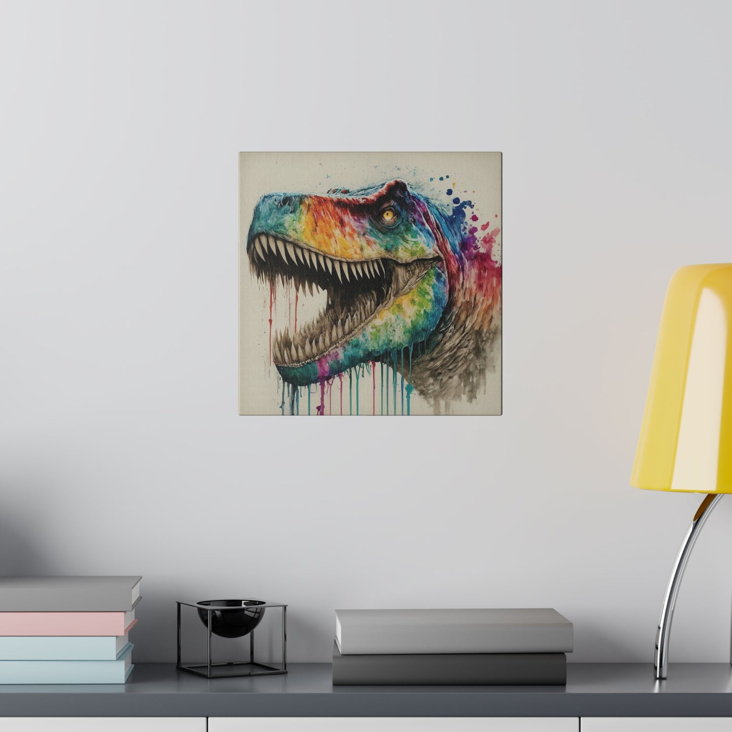 Watercolor Tyrannosaurus rex Canvas Print Wall Art Décor, Beach Décor