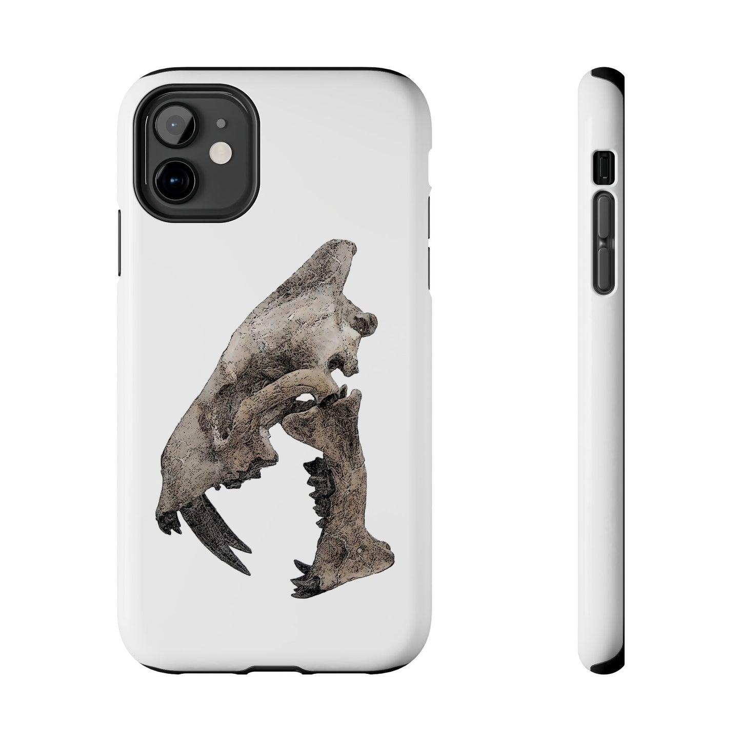Ink Sketch Saber Cat iPhone 11 Tough Phone Case