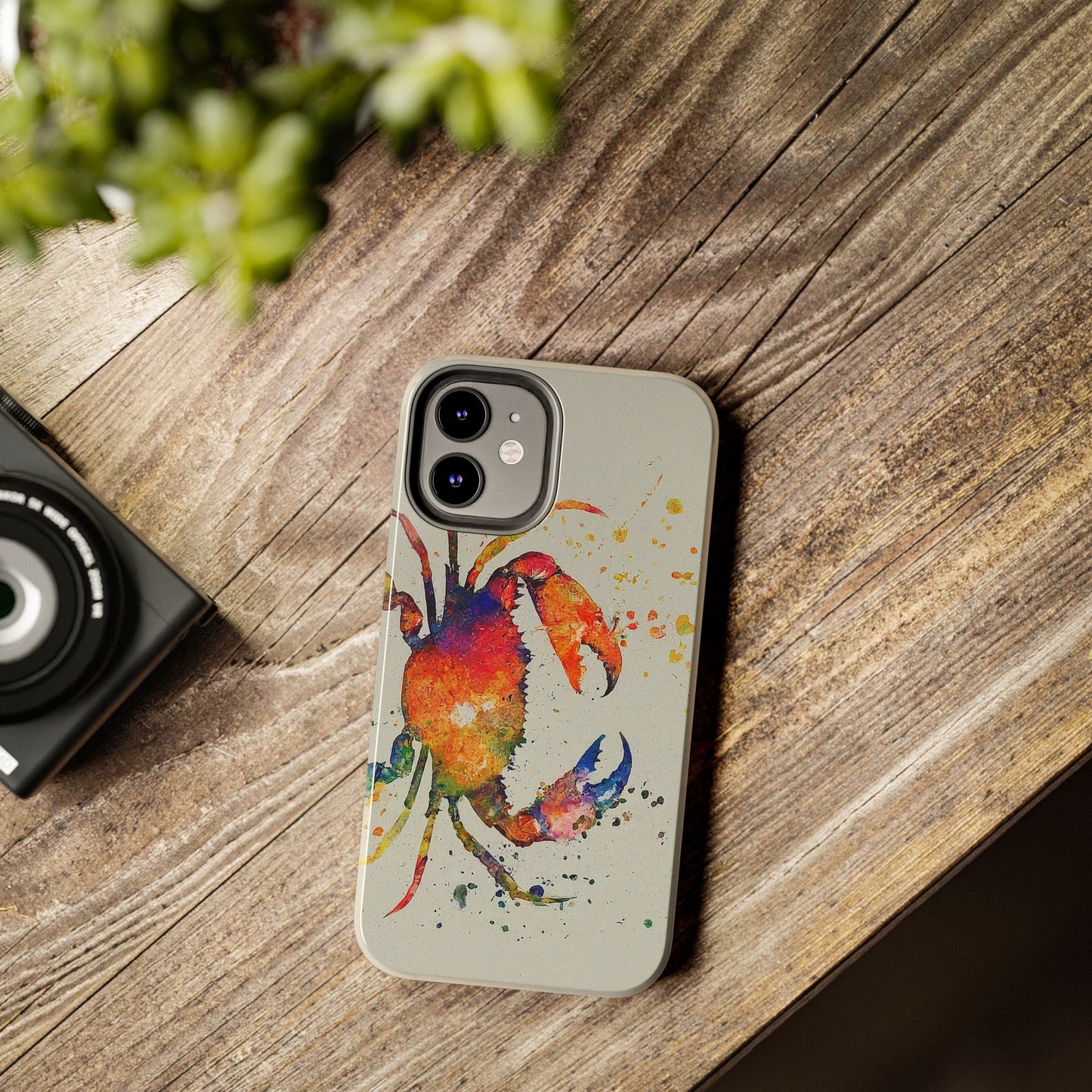 Water Color Crab iPhone 12 Tough Phone Case