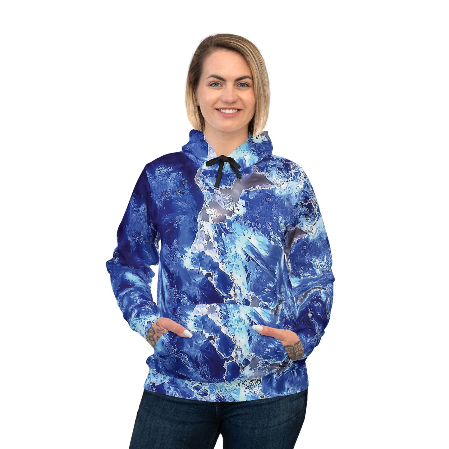 Vibrant rock art hoodies – Unique unisex custom hooded sweatshirt with a colorful shattuckite tie dye like patterns for men and women