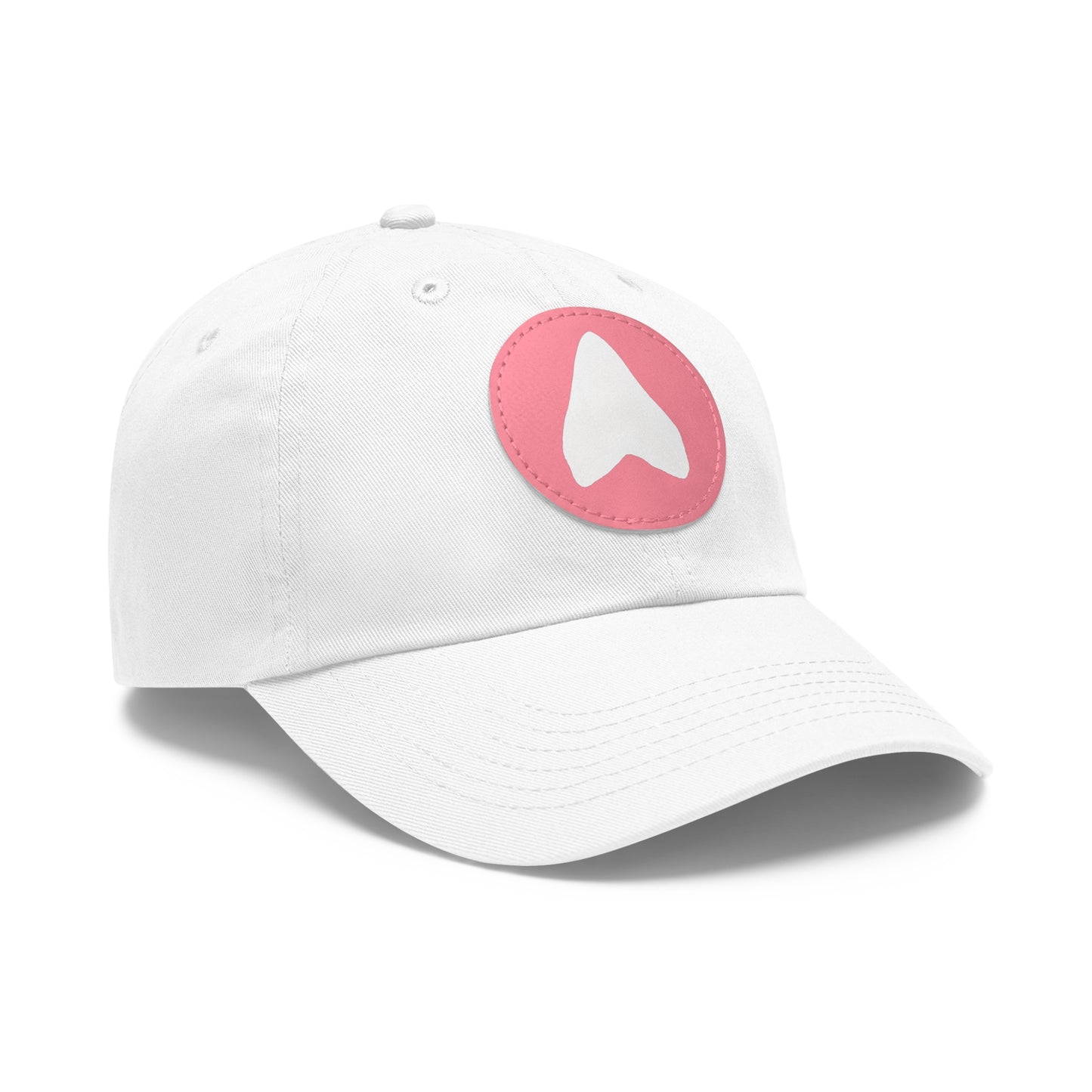 Megalodon Shark Tooth Hat\Cap with Leather Patch - Multiple Colors