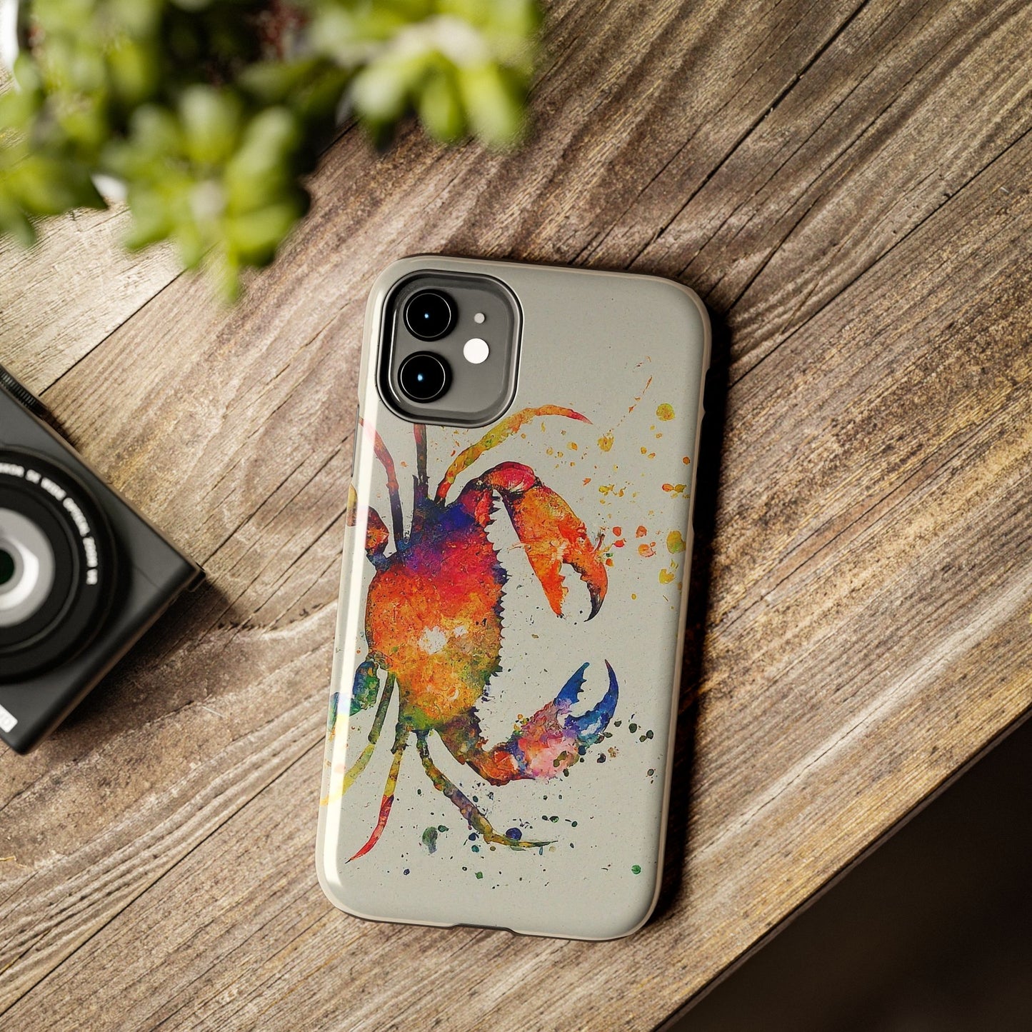 Water Color Crab iPhone 11 Tough Phone Case