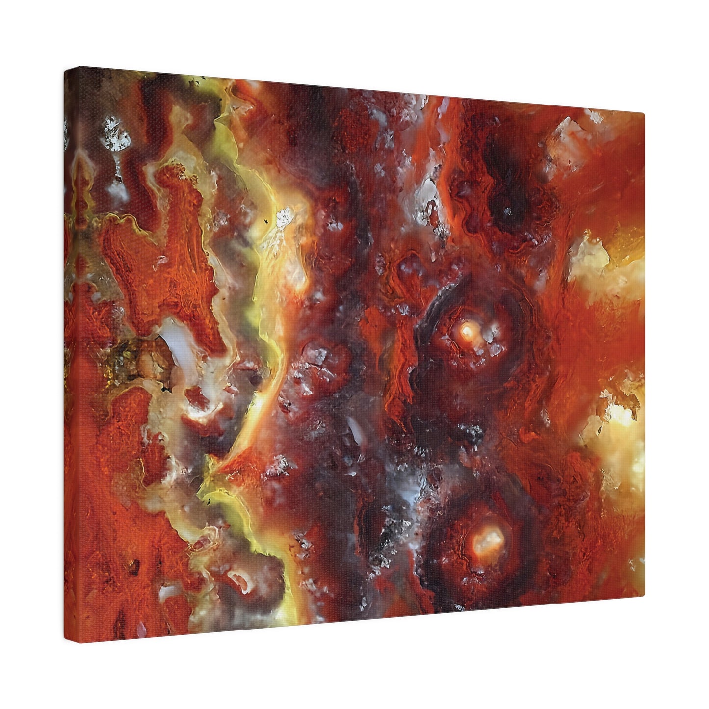 Wildfire Hyalite Bubble Opal Canvas Print Wall Art Décor