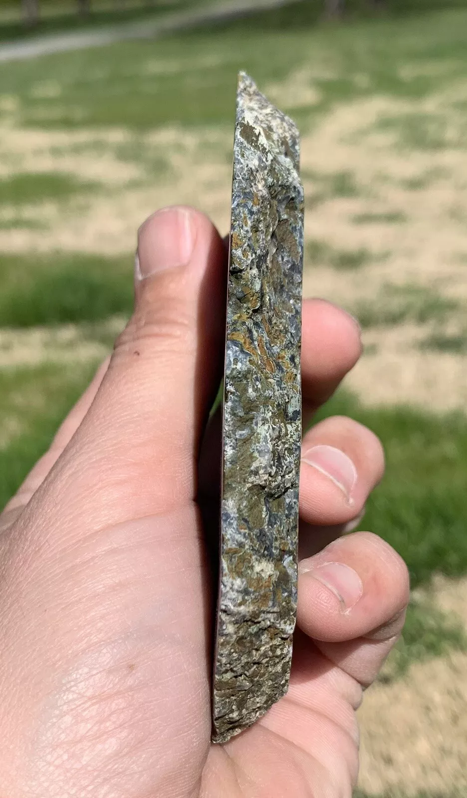 Polished Yellow Green Moss Agate from Indonesia, Slab, Slice
