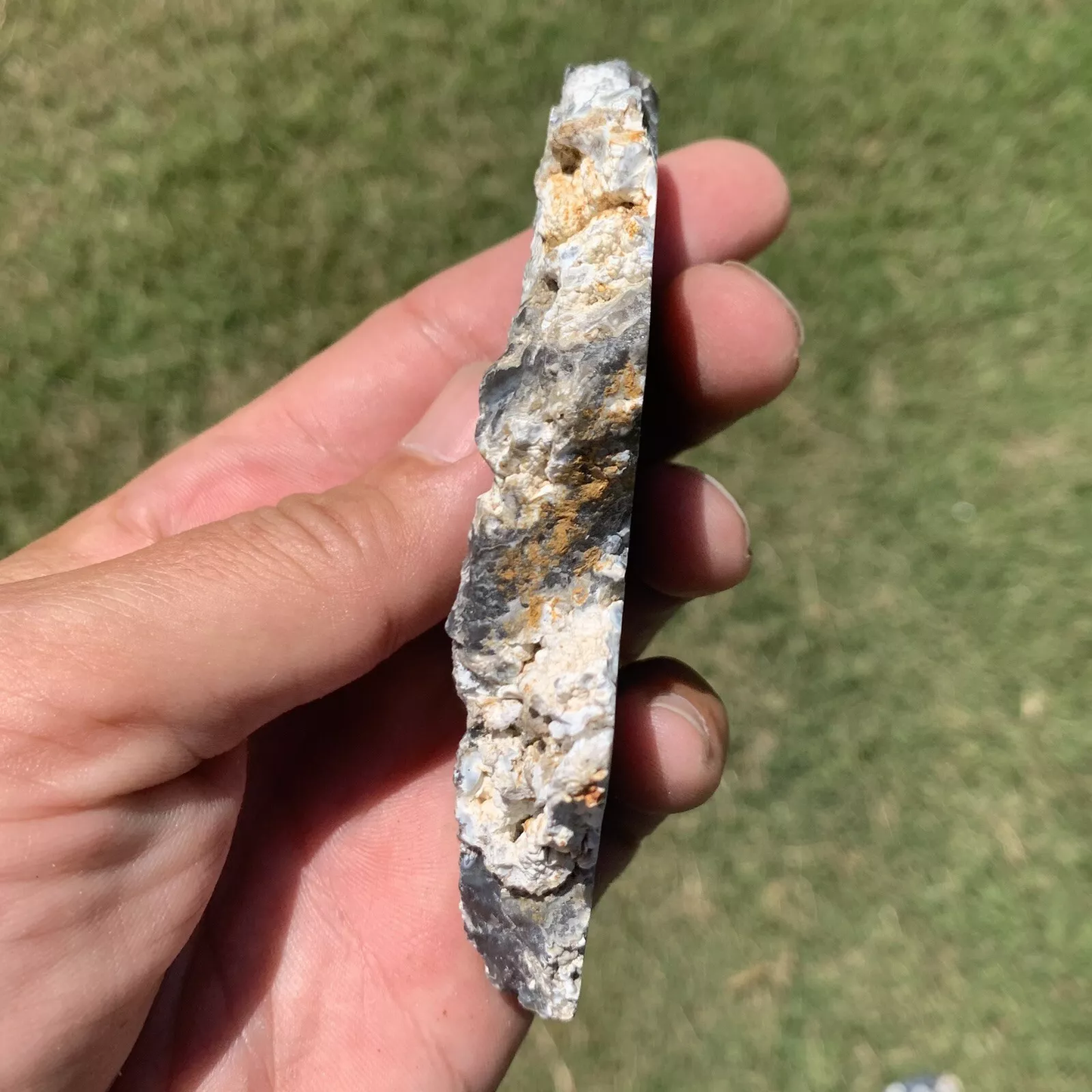 Polished Blue Plume Agate from Indonesia, Slab, Slice