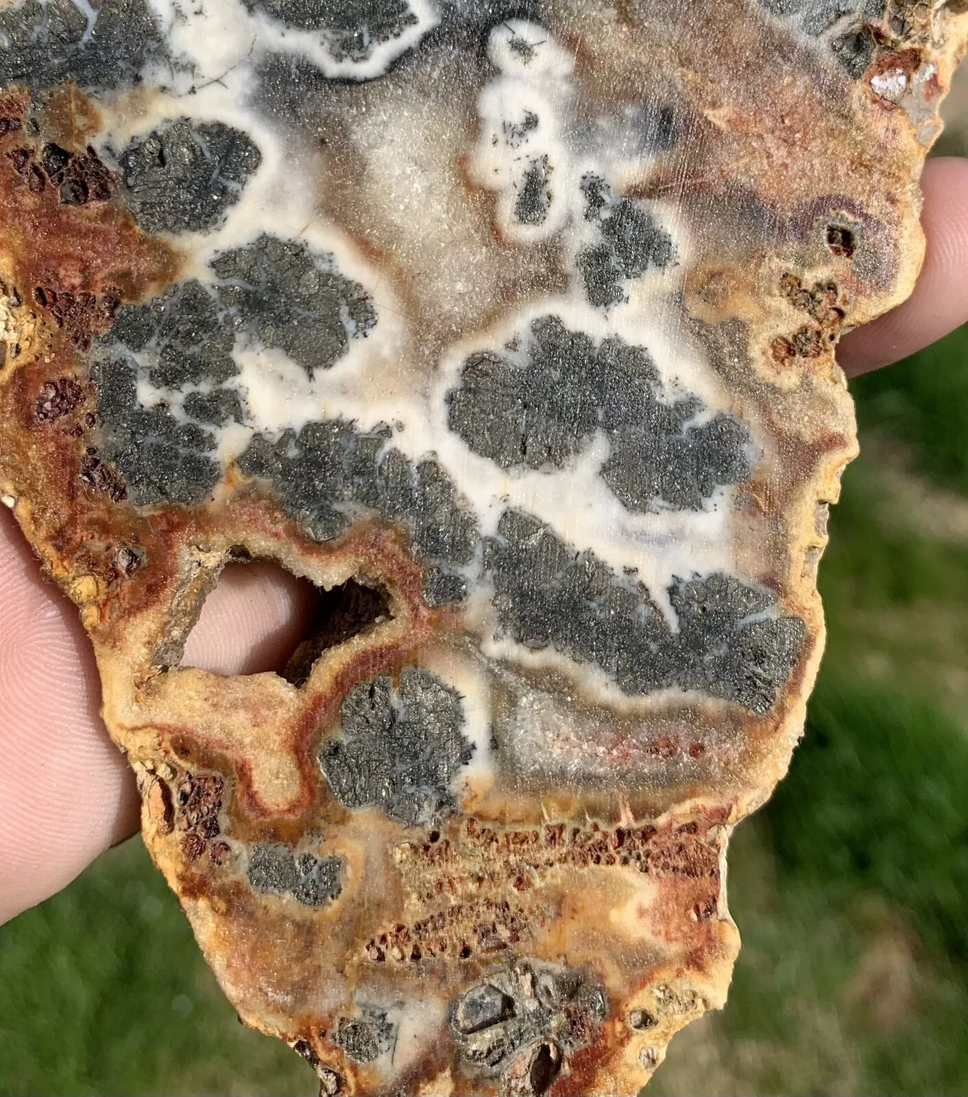 Red Marcasite with Druzy from Indonesia, Slab, Slice
