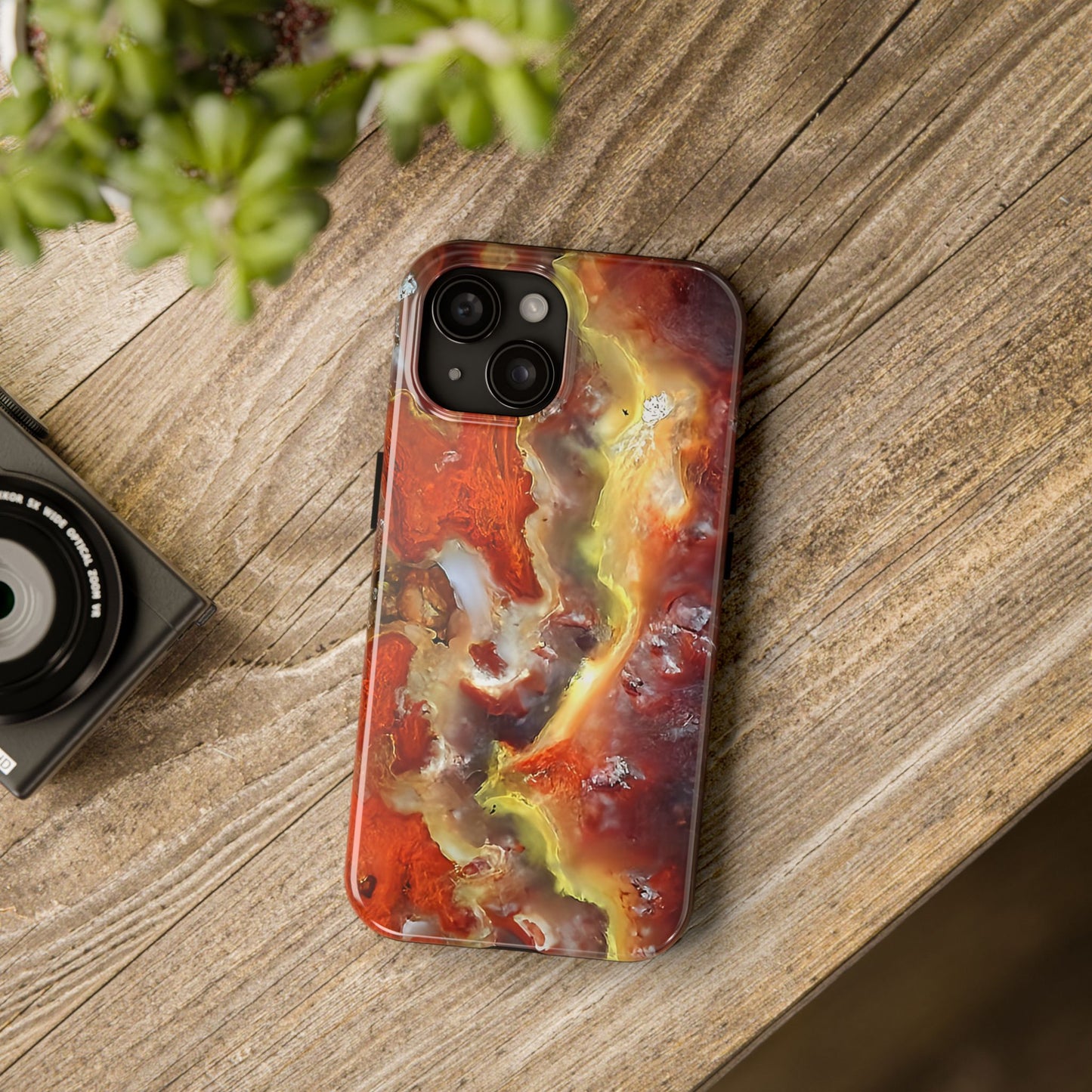 Wildfire Hyalite Bubble Opal iPhone 15 Tough Phone Case