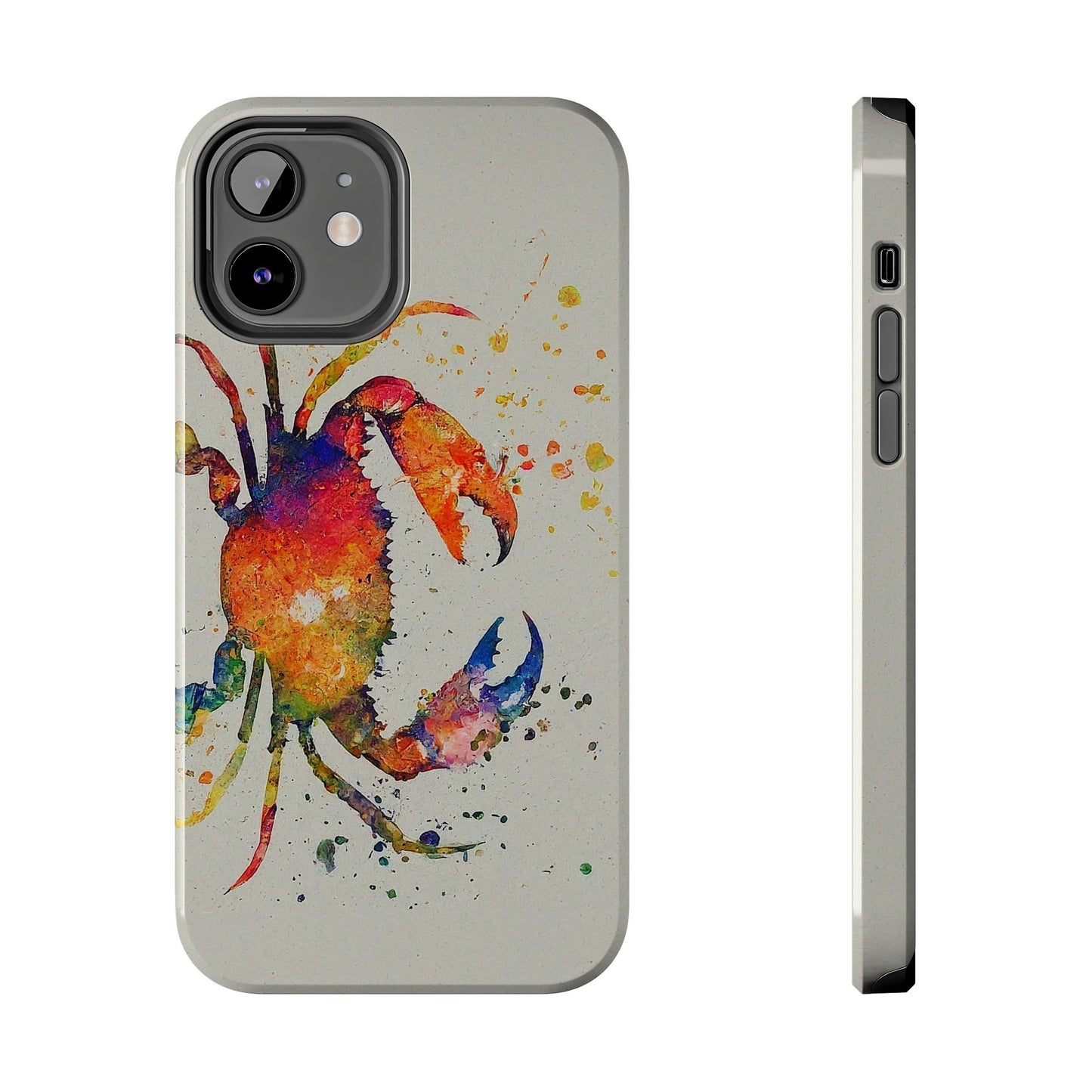 Water Color Crab iPhone 12 Tough Phone Case