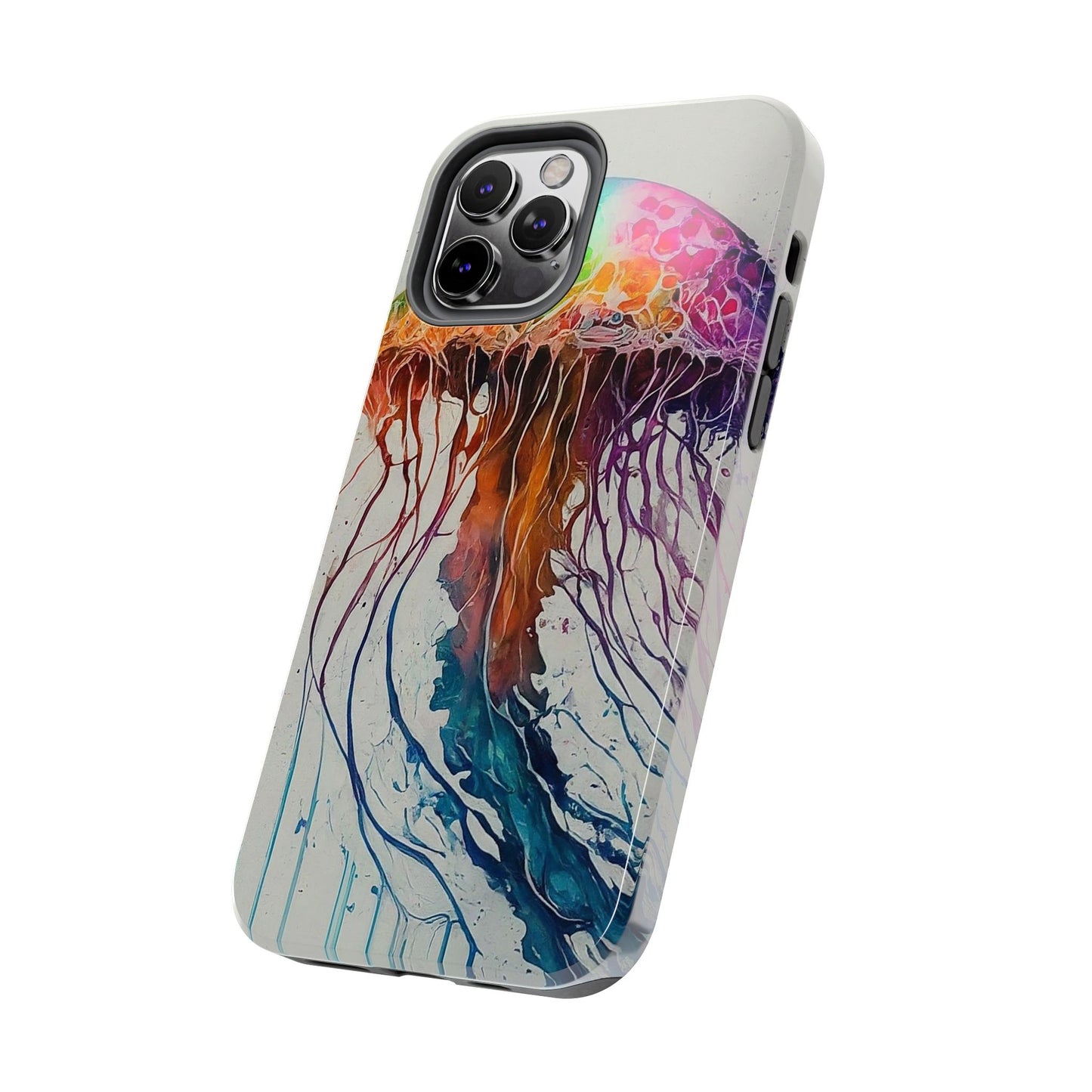 Water Color Jellyfish iPhone 12 Tough Phone Case