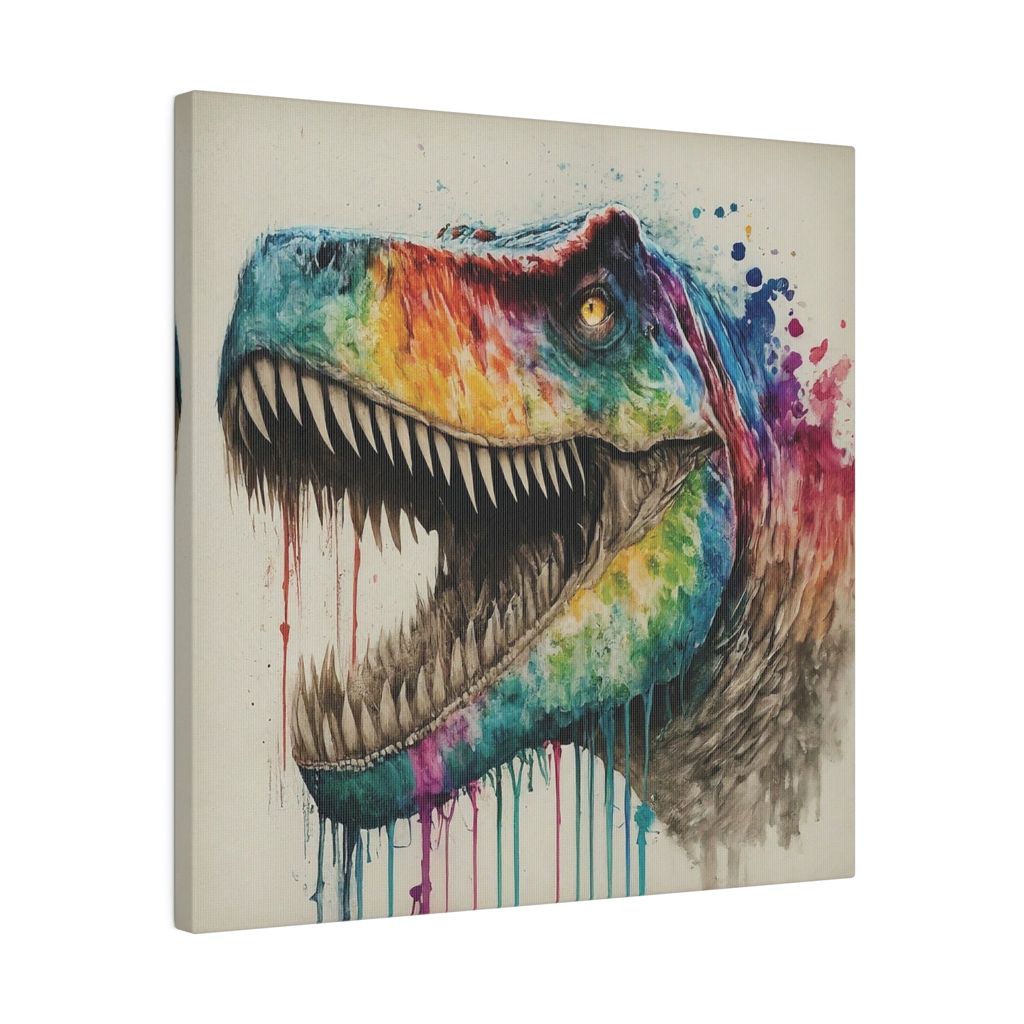 Watercolor Tyrannosaurus rex Canvas Print Wall Art Décor, Beach Décor