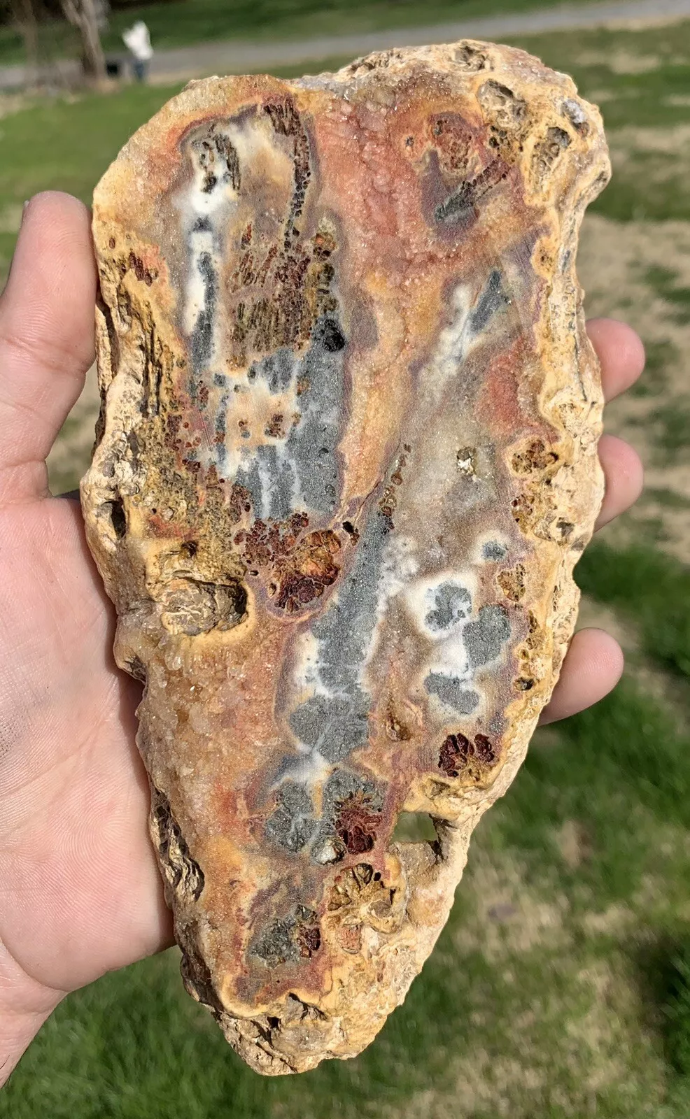 Red Marcasite with Druzy from Indonesia, Slab, Slice