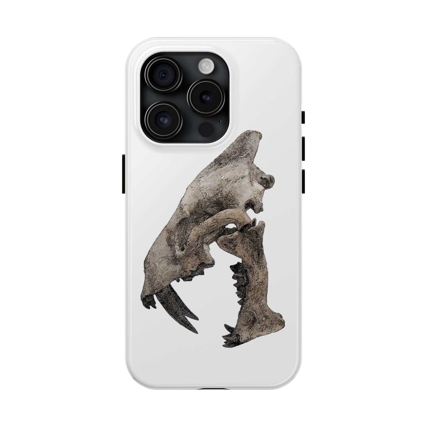 Ink Sketch Saber Cat iPhone 15 Tough Phone Case