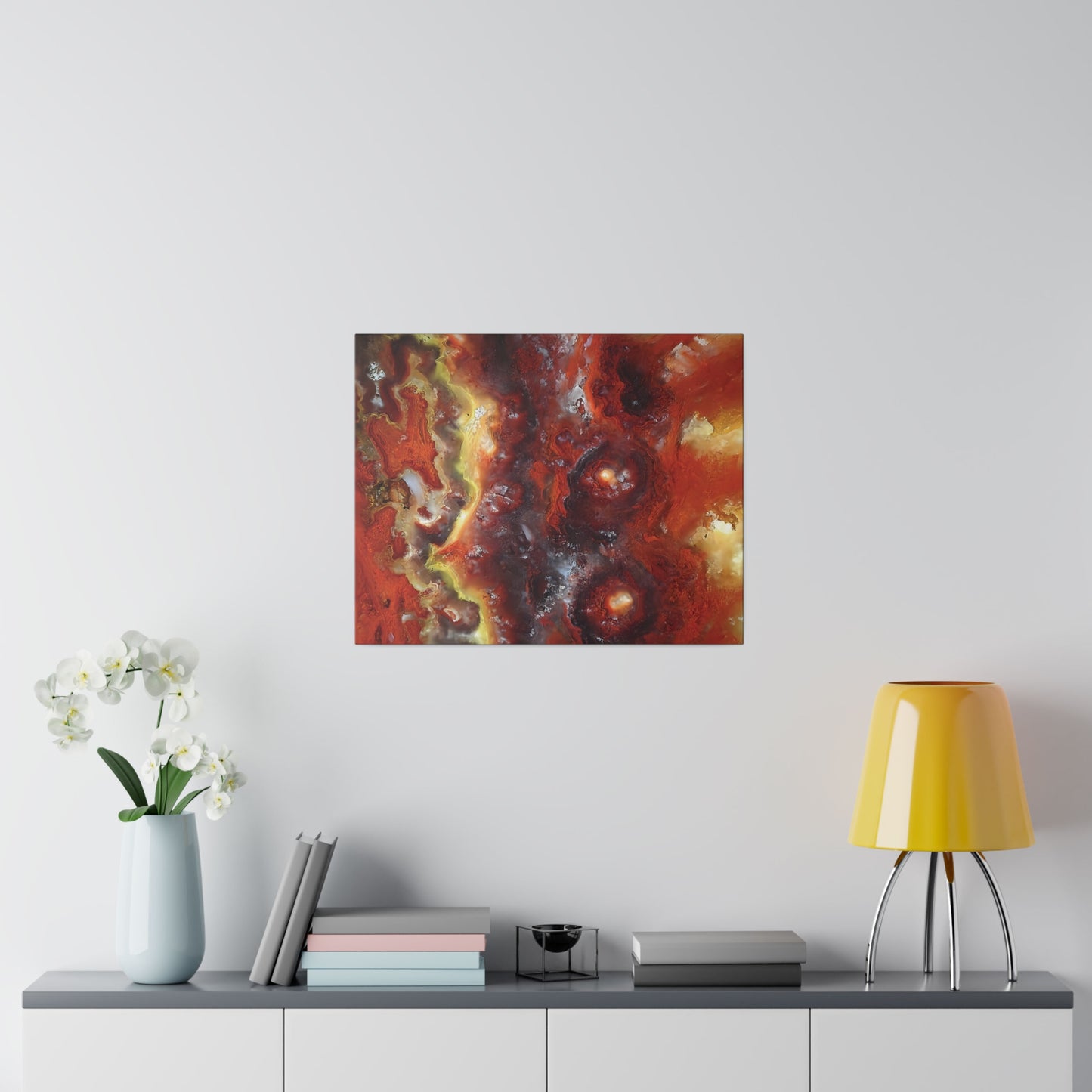 Wildfire Hyalite Bubble Opal Canvas Print Wall Art Décor