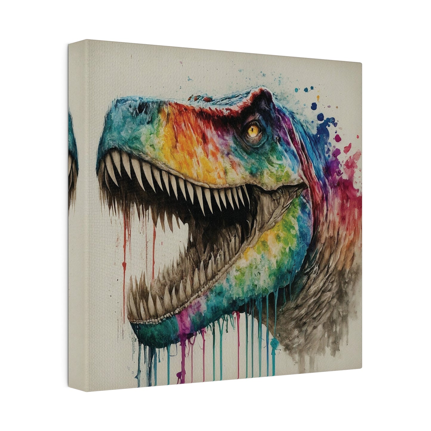 Watercolor Tyrannosaurus rex Canvas Print Wall Art Décor, Beach Décor