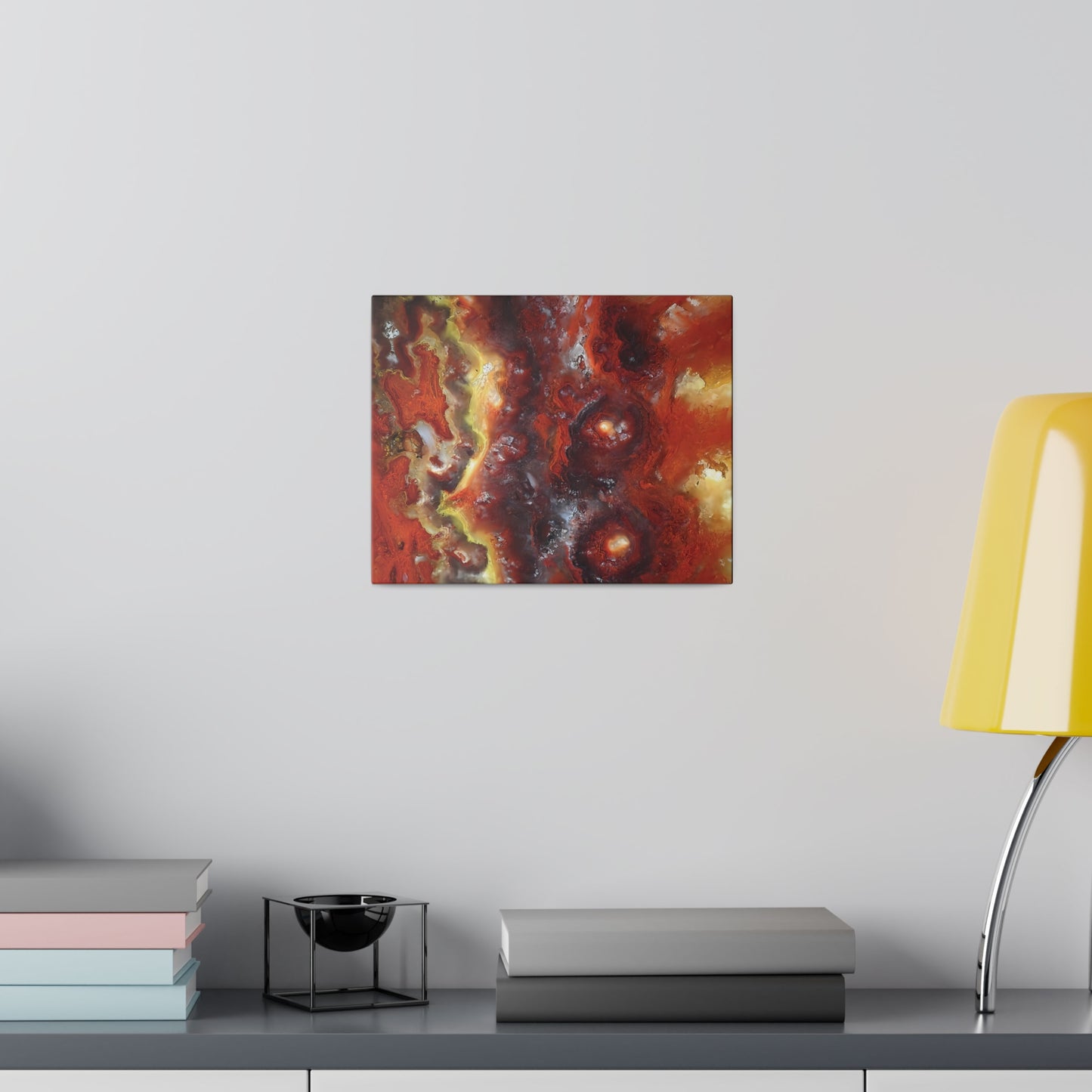 Wildfire Hyalite Bubble Opal Canvas Print Wall Art Décor