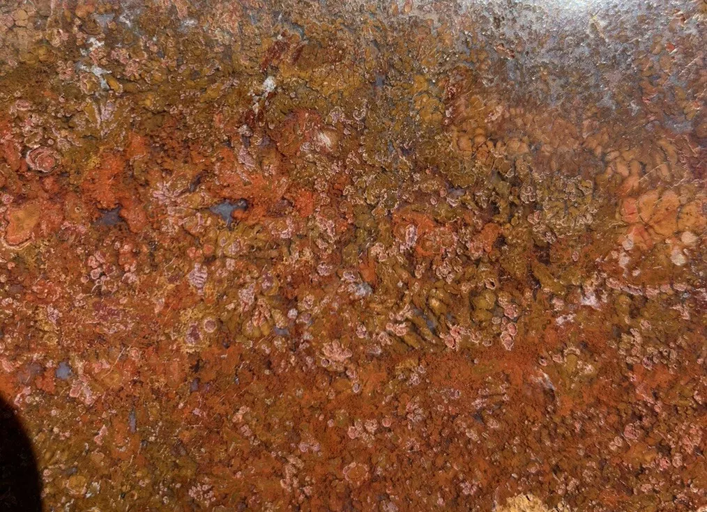 Polished Red Plume Agate from Indonesia, Slab, Slice