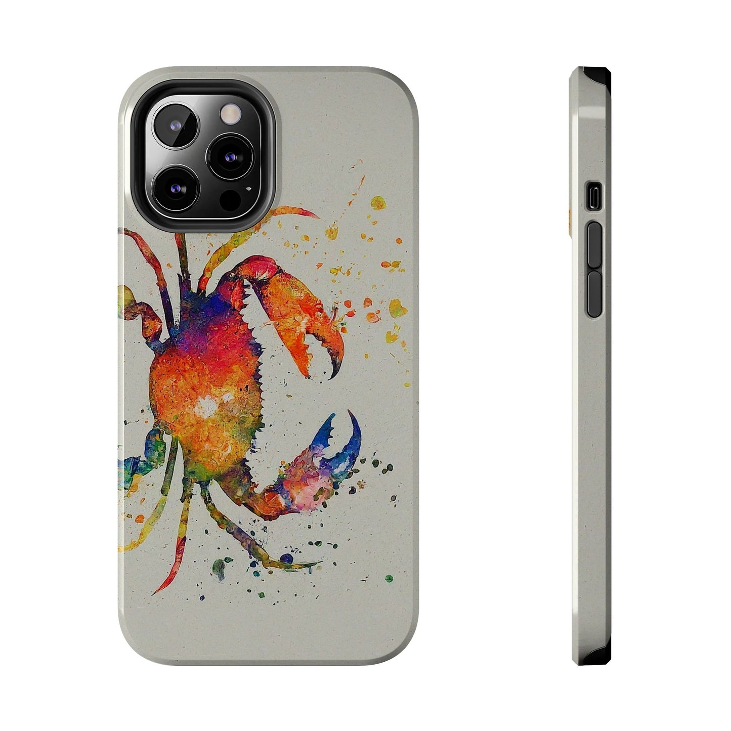 Water Color Crab iPhone 12 Tough Phone Case