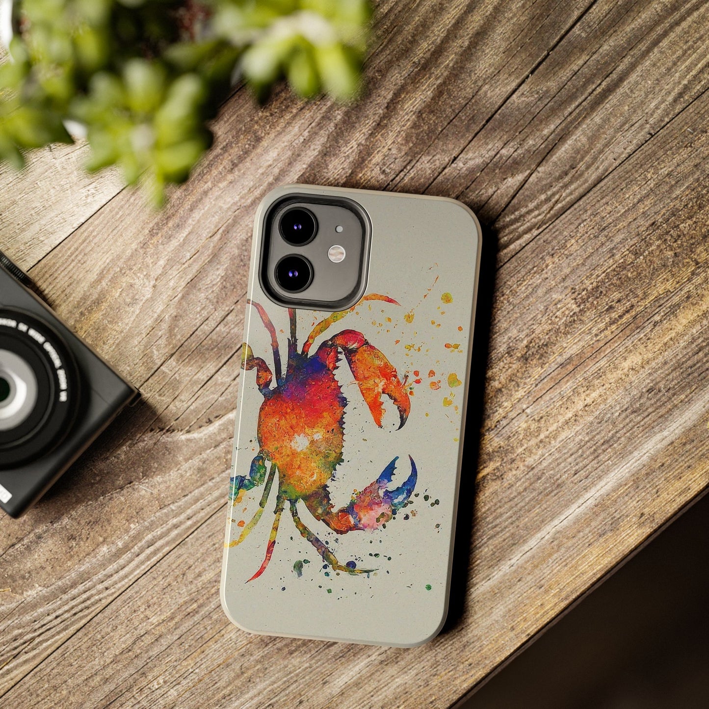 Water Color Crab iPhone 12 Tough Phone Case