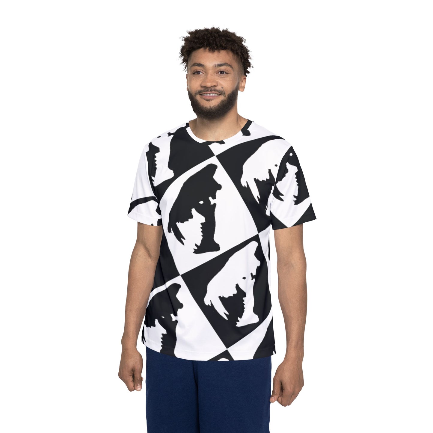 Black and white Saber Cat Sports Jersey