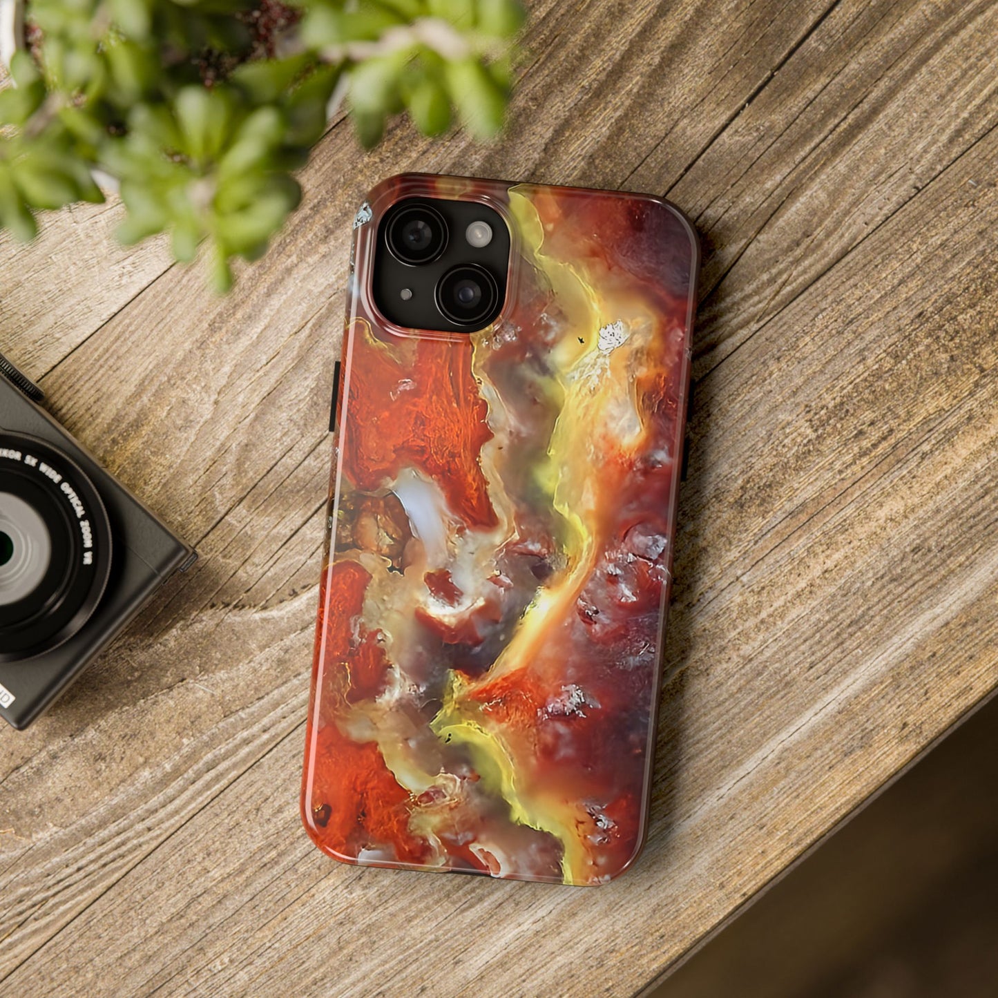 Wildfire Hyalite Bubble Opal iPhone 15 Tough Phone Case