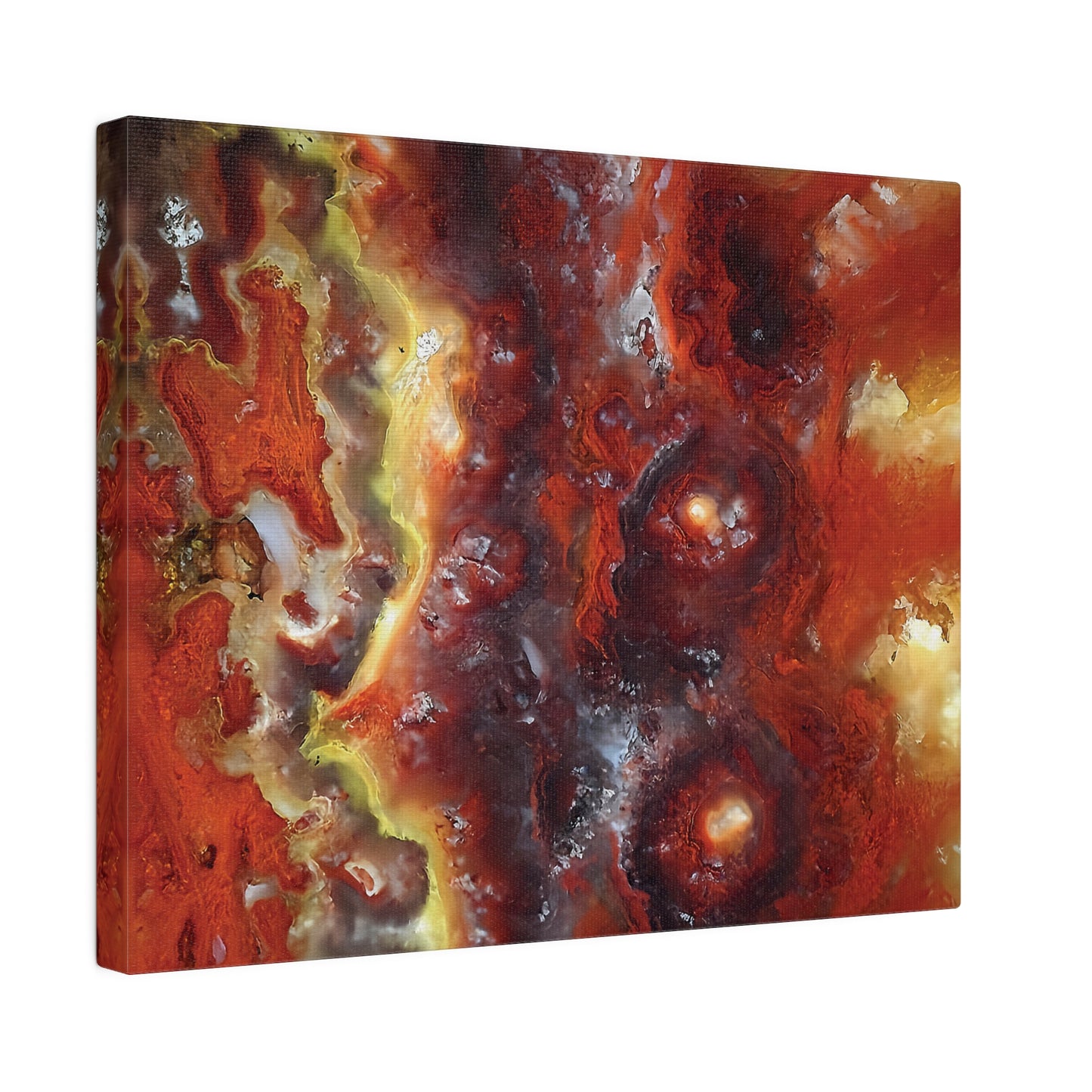 Wildfire Hyalite Bubble Opal Canvas Print Wall Art Décor