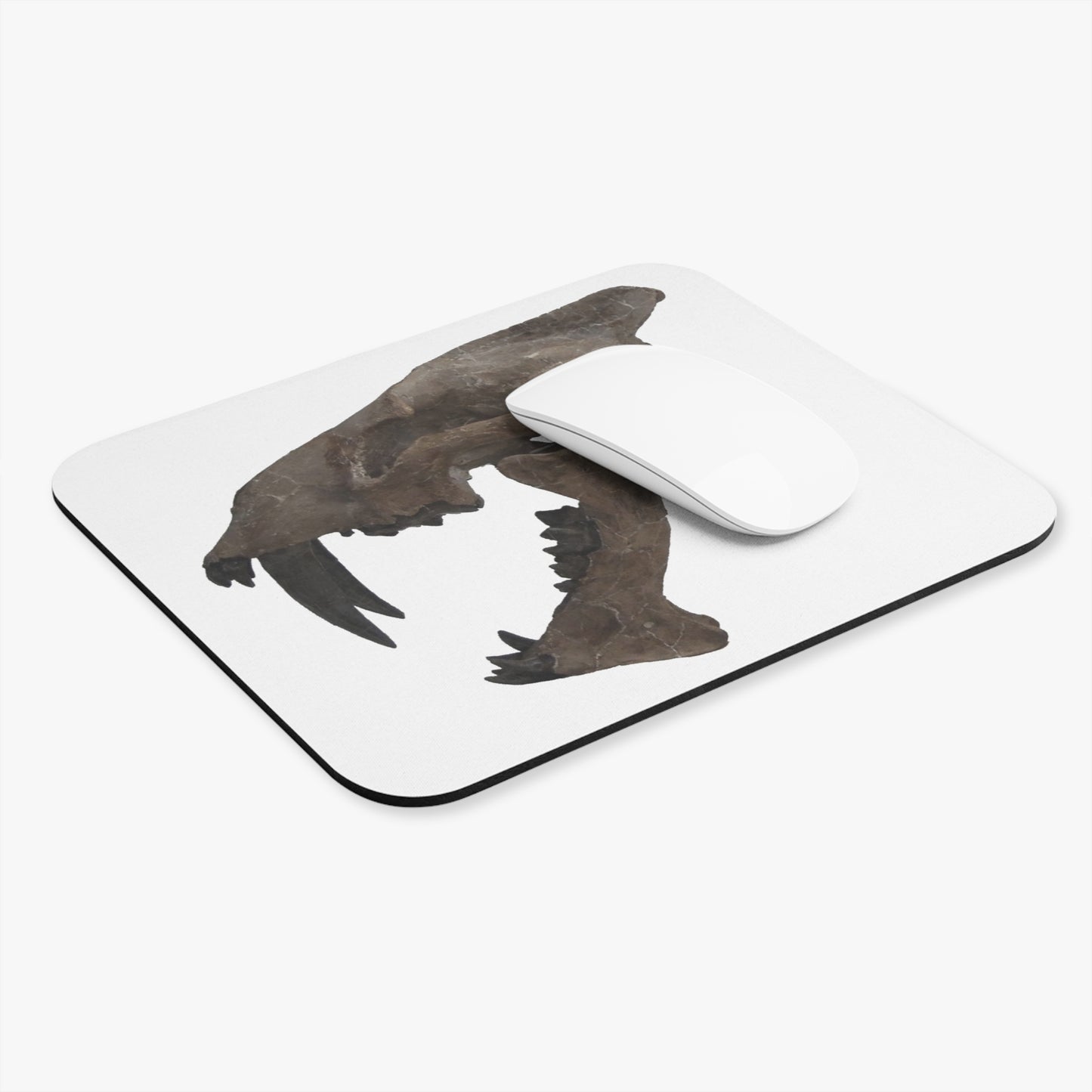 Fossil Skull Themed Mouse Pad - Saber Cat - Hoplophoneus primaevus