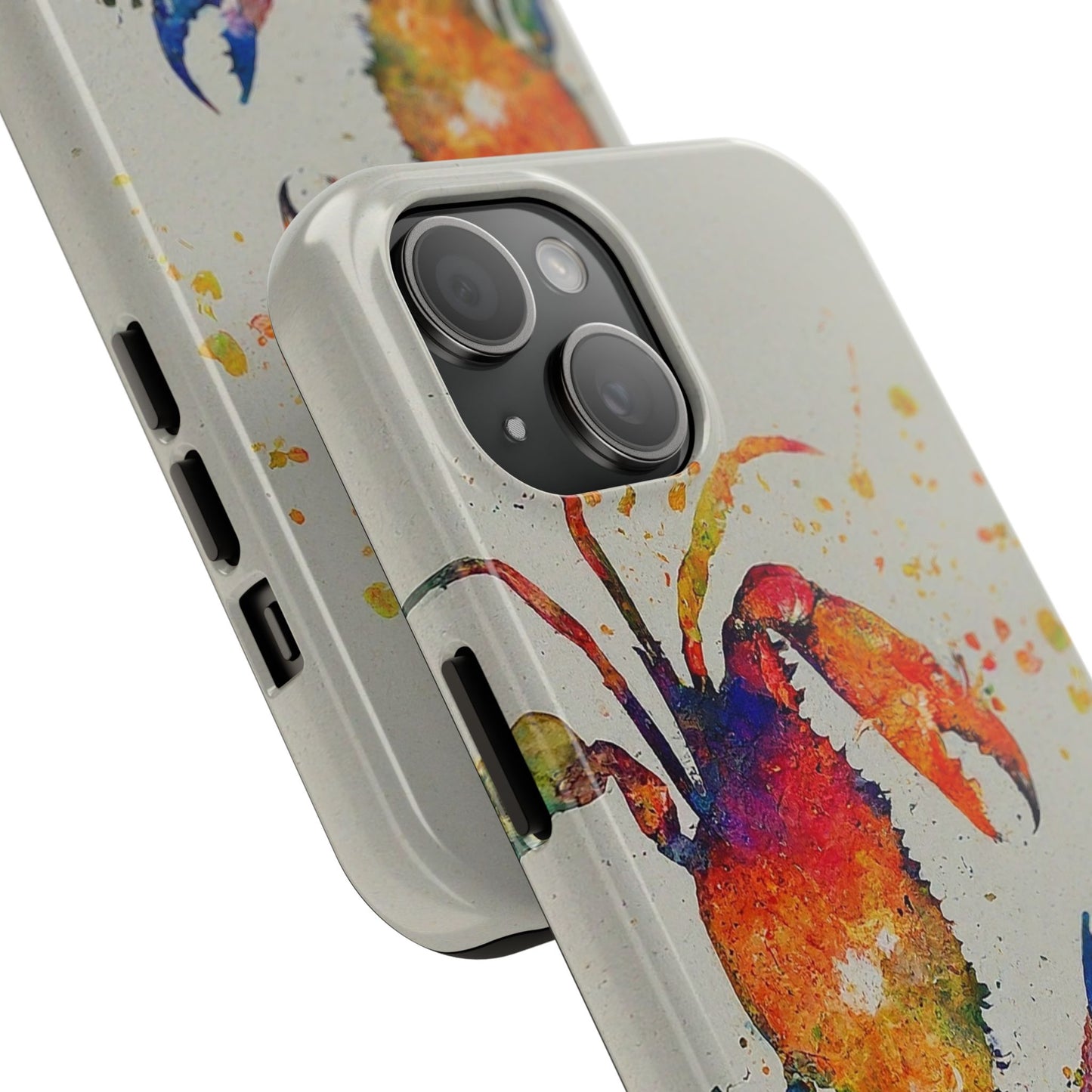 Water Color Crab iPhone 15 Tough Phone Case