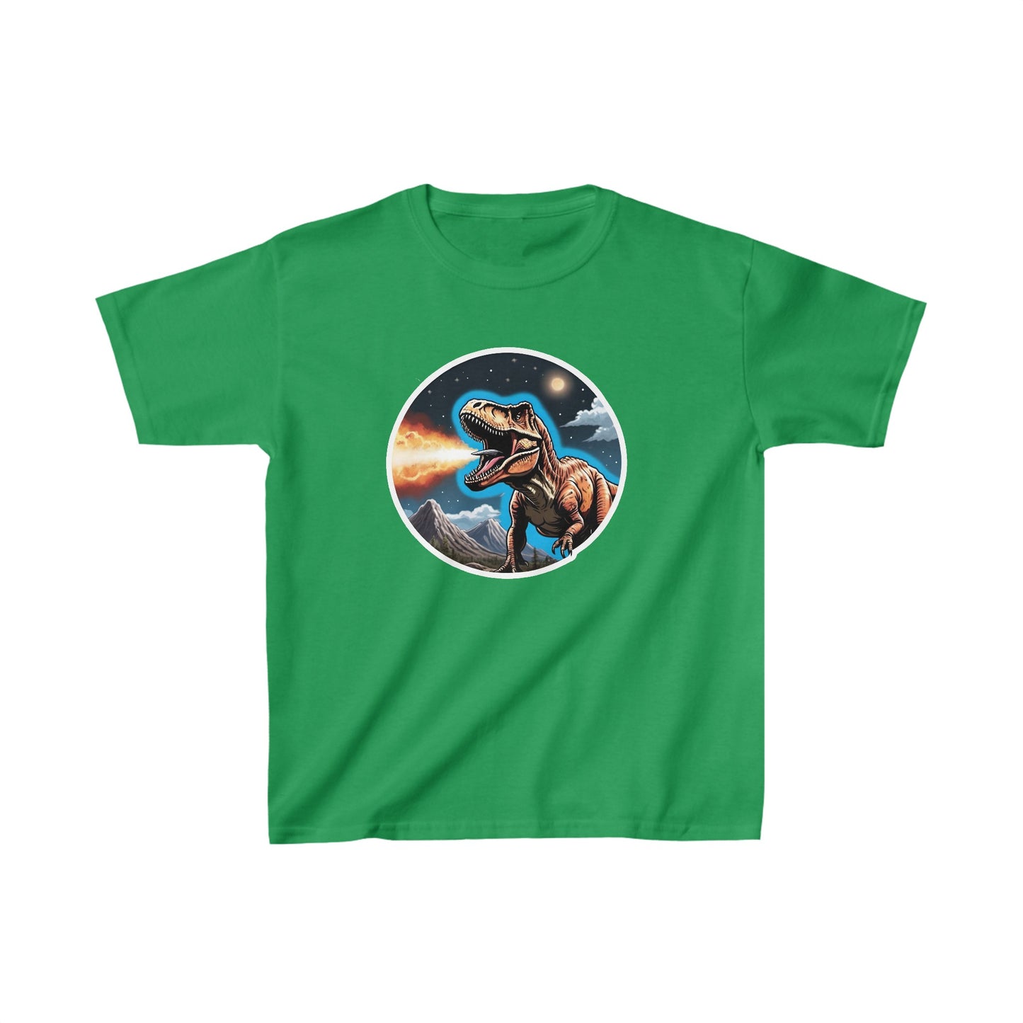 Kids Tyrannosaurs Rex breathing fire Dinosaur T-shirt