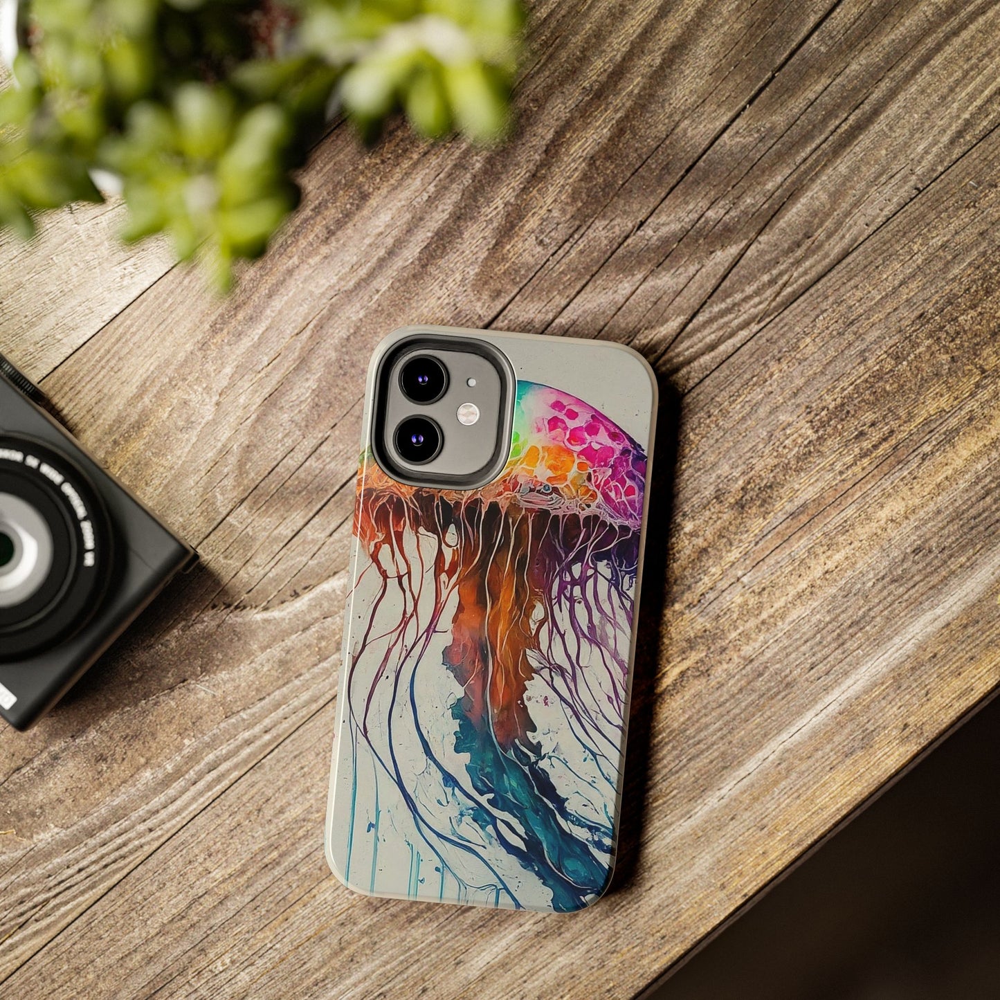 Water Color Jellyfish iPhone 12 Tough Phone Case