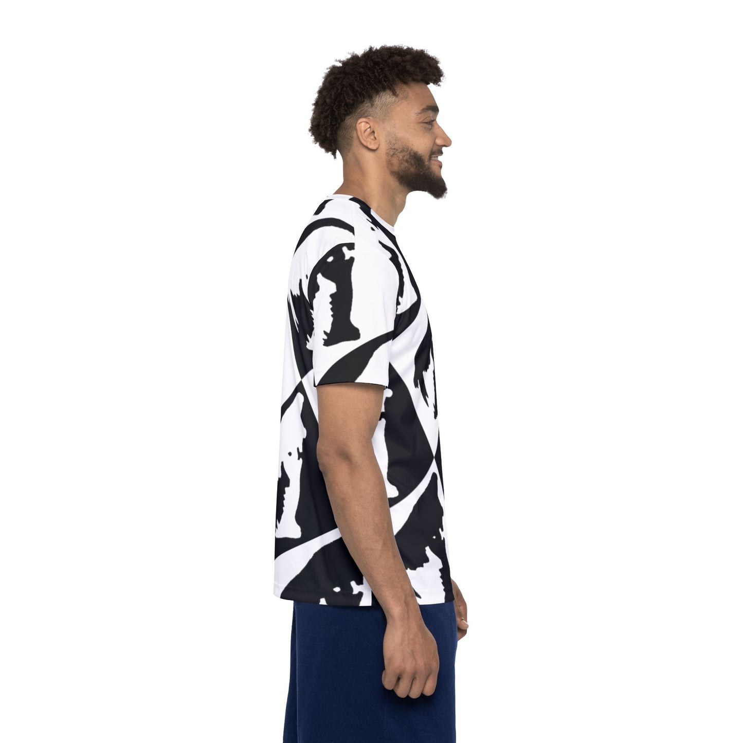 Black and white Saber Cat Sports Jersey