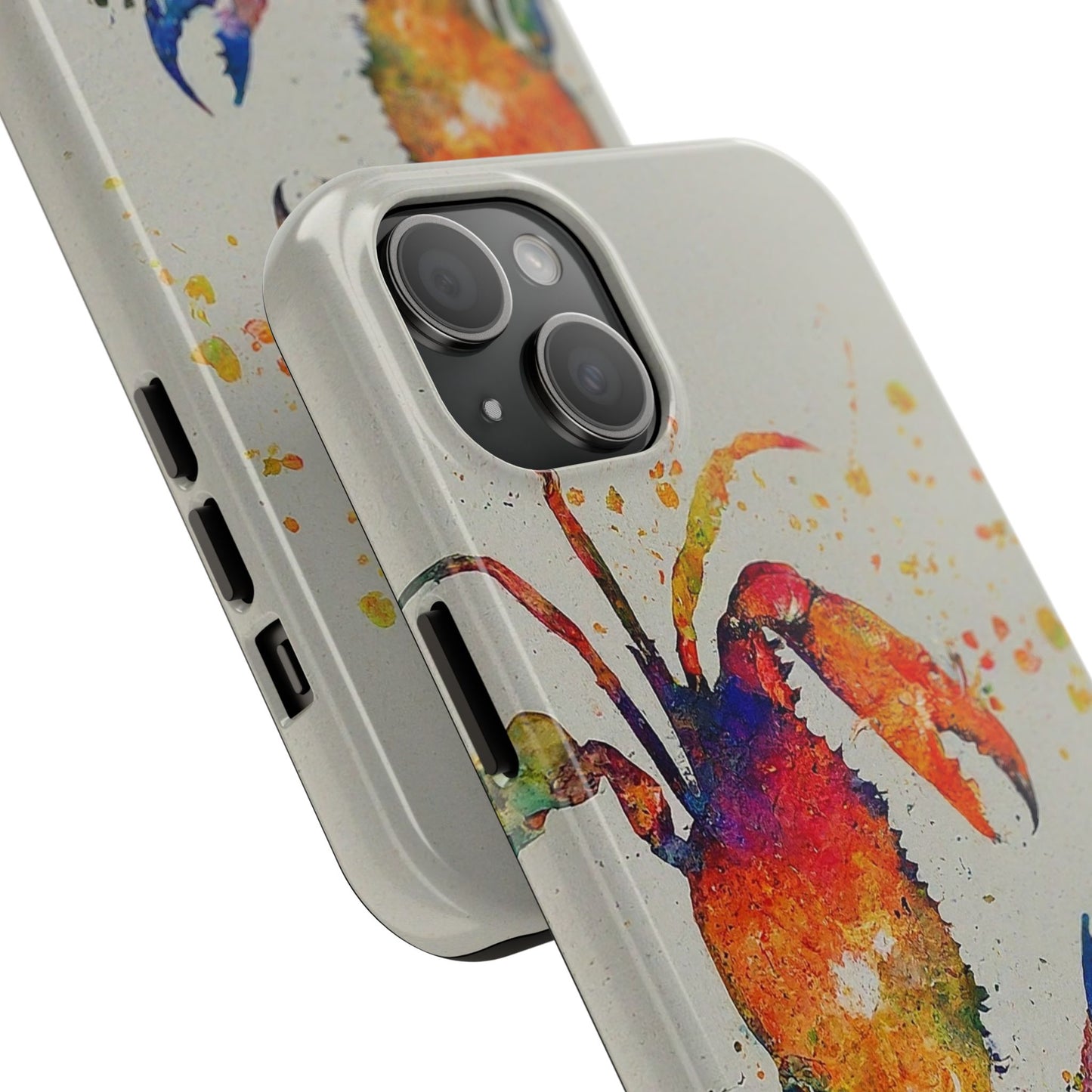 Water Color Crab iPhone 15 Tough Phone Case