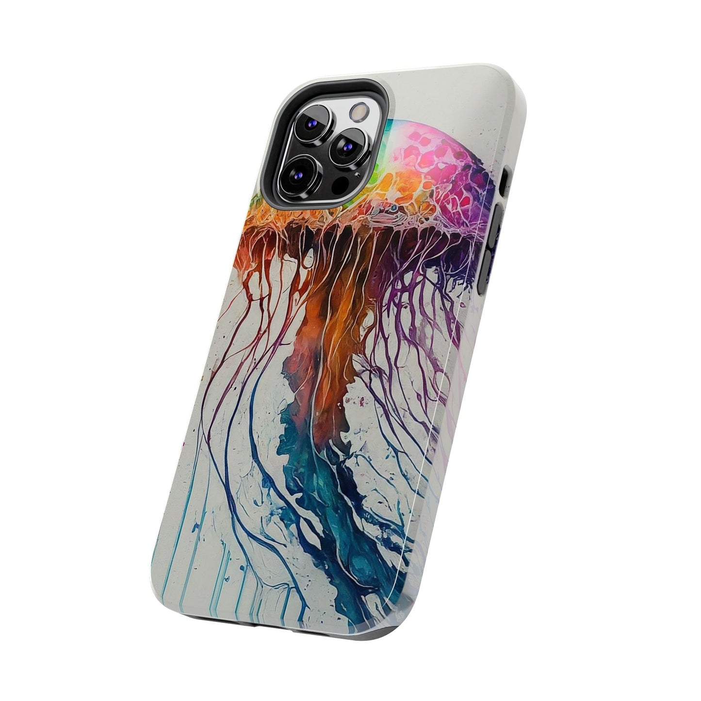 Water Color Jellyfish iPhone 12 Tough Phone Case