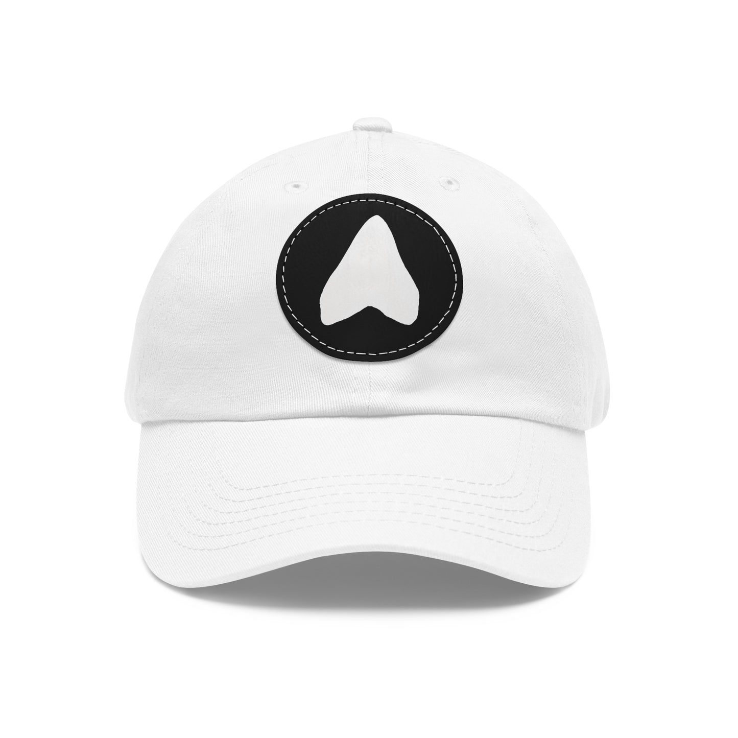 Megalodon Shark Tooth Hat\Cap with Leather Patch - Multiple Colors