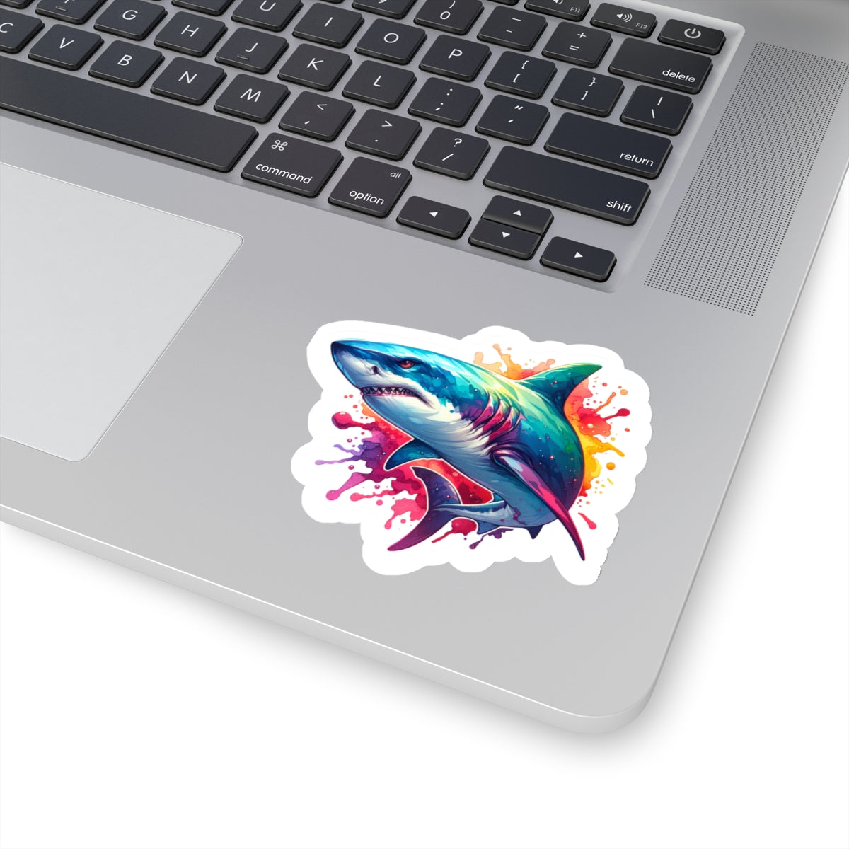 Colorful Great White Shark Sticker
