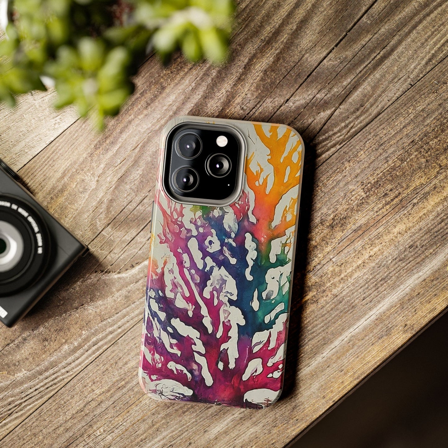 Water color Coral iPhone 13 Tough Phone Case