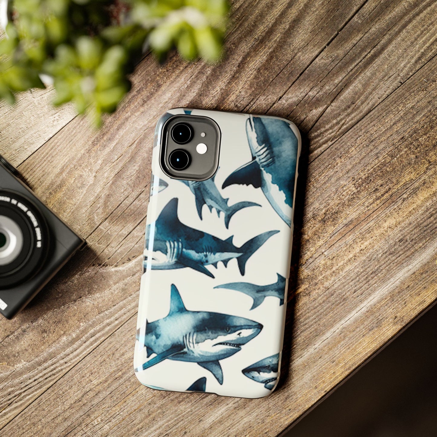 Shark Pattern iPhone 11 Tough Phone Case