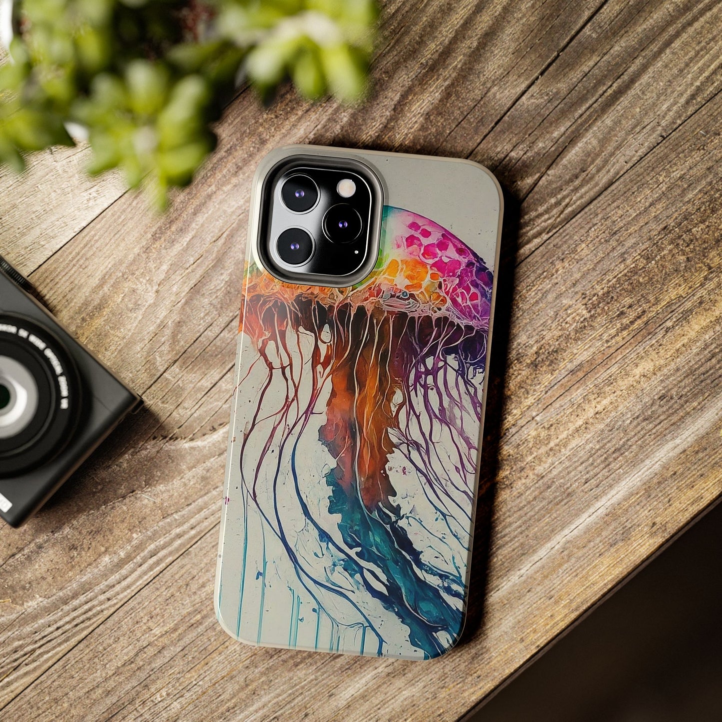 Water Color Jellyfish iPhone 12 Tough Phone Case
