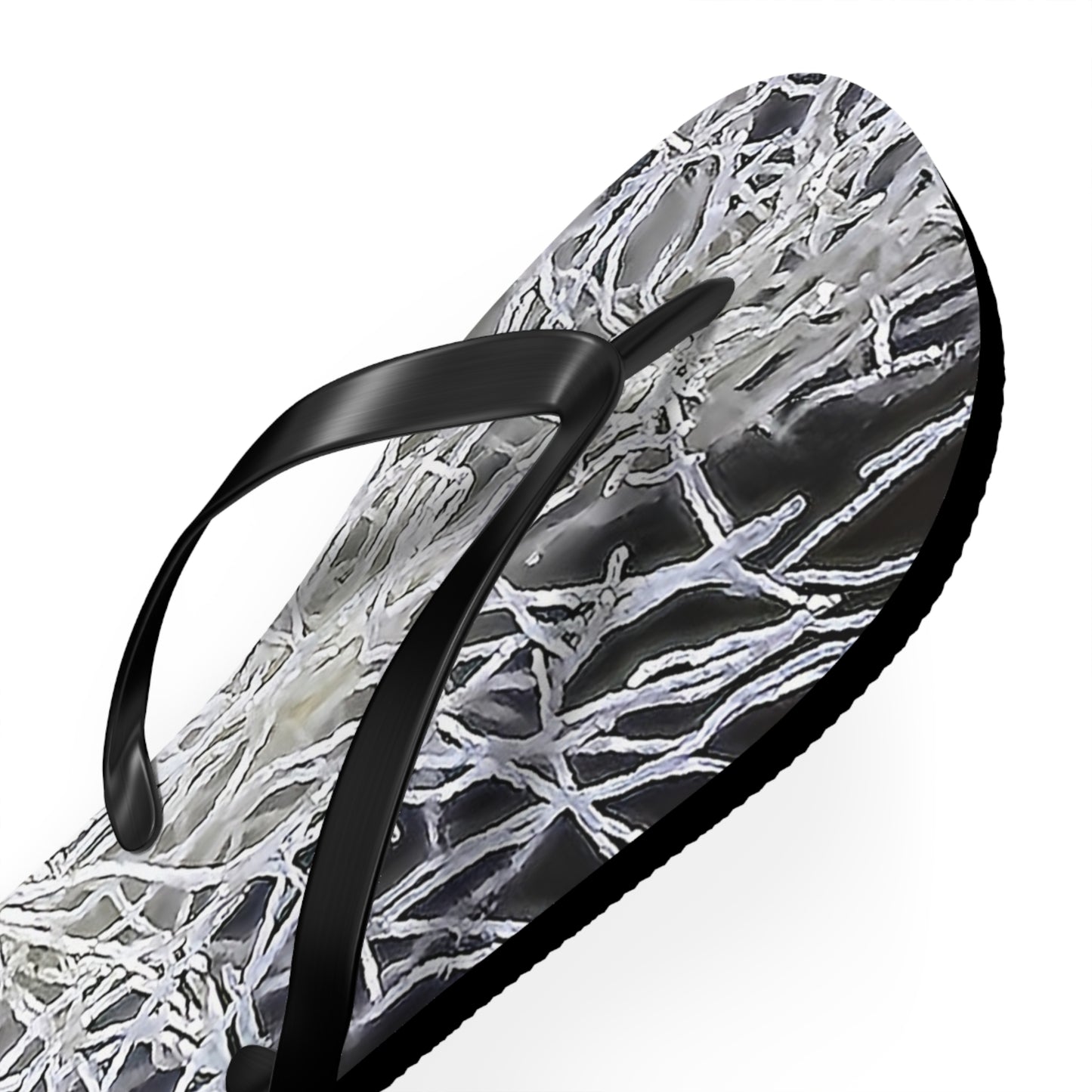 Vibrant Unisex Beachwear Flip Flops With Tie-dye Like Timor Agate Patterns
