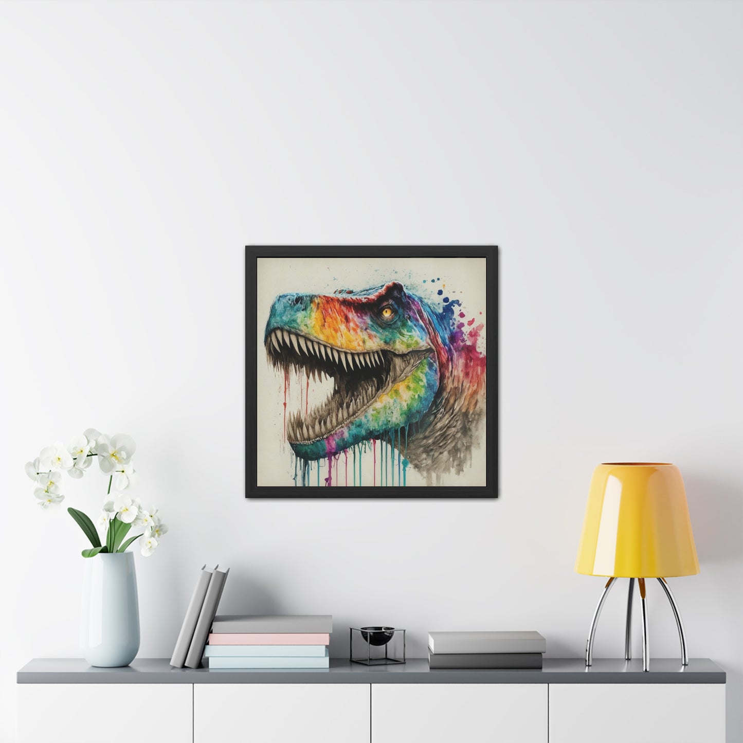 Watercolor Tyrannosaurus rex Fine Art Print Wall Décor,