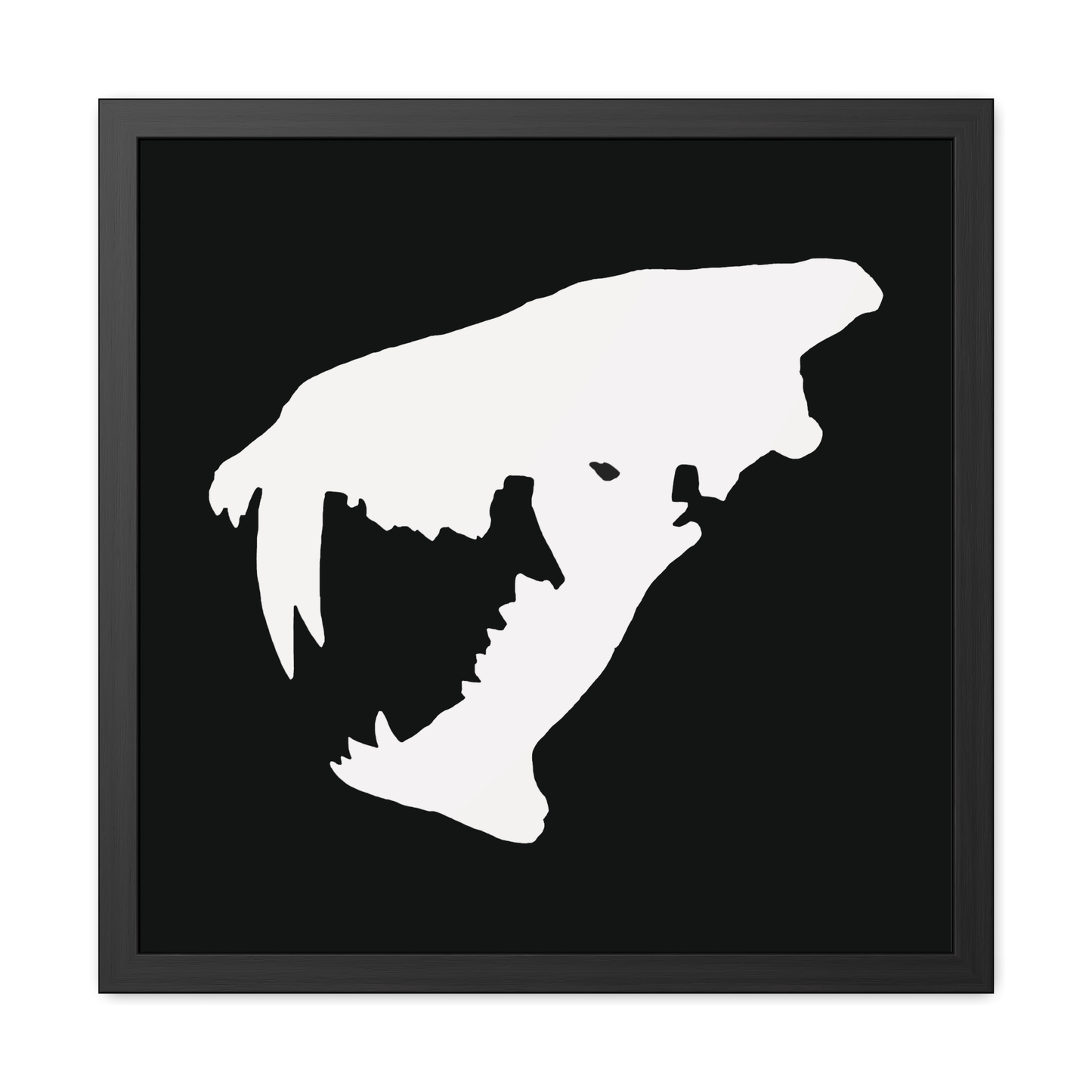 Black and White Saber Cat Fine Art Print Wall Décor