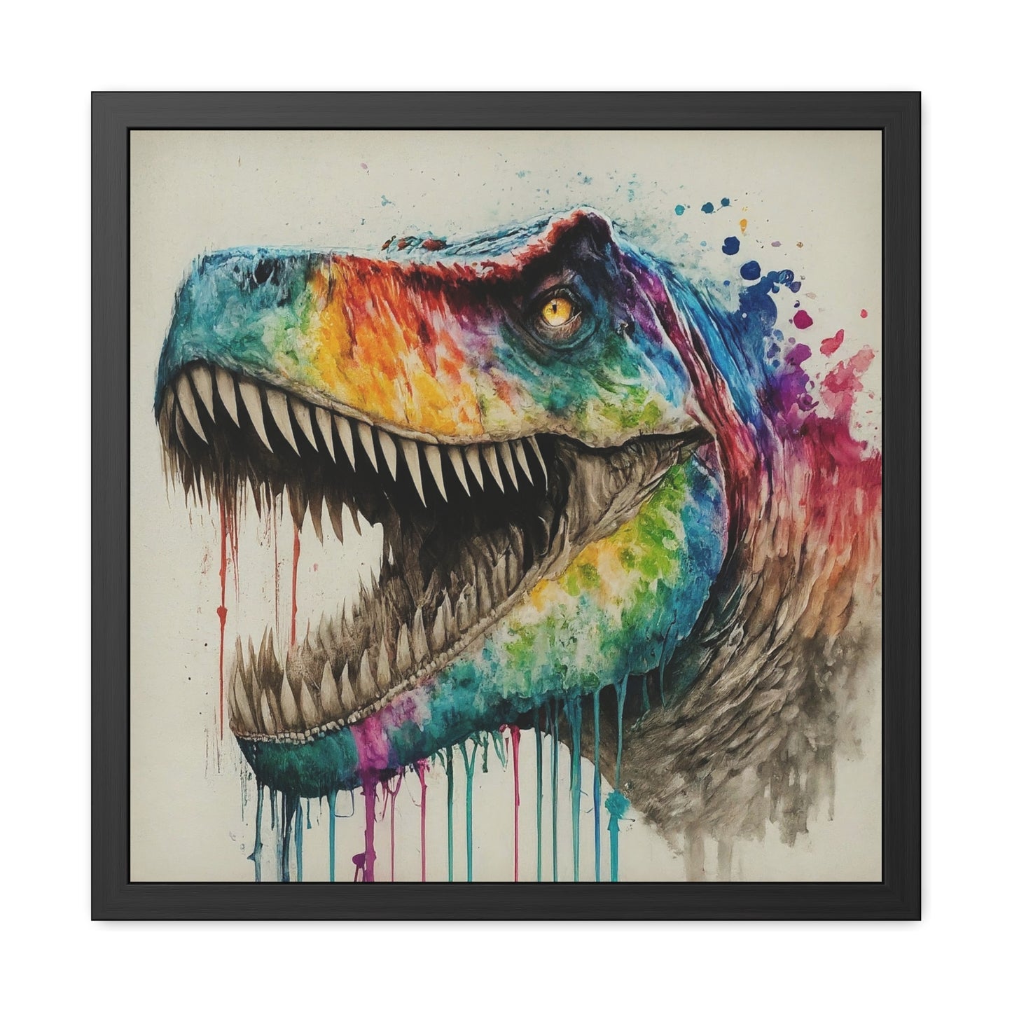 Watercolor Tyrannosaurus rex Fine Art Print Wall Décor,