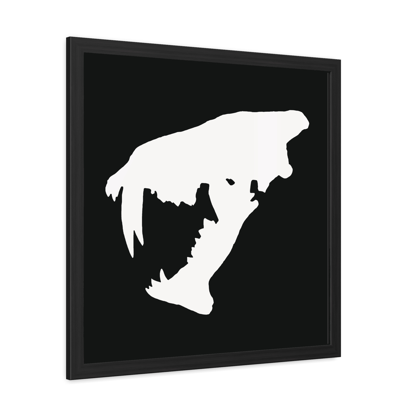 Black and White Saber Cat Fine Art Print Wall Décor