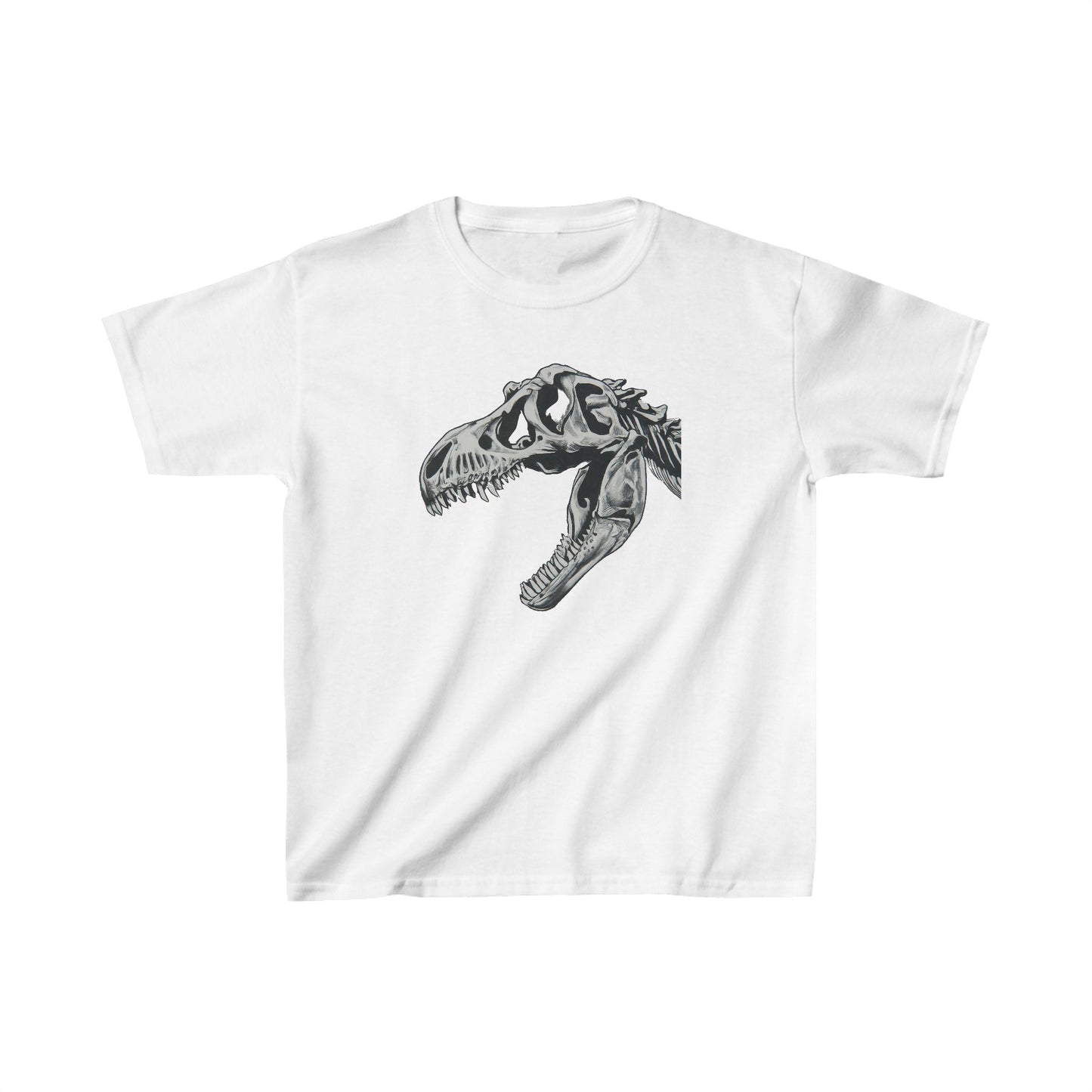 Kids Tyrannosaurus rex Skull Dinosaur T-shirt