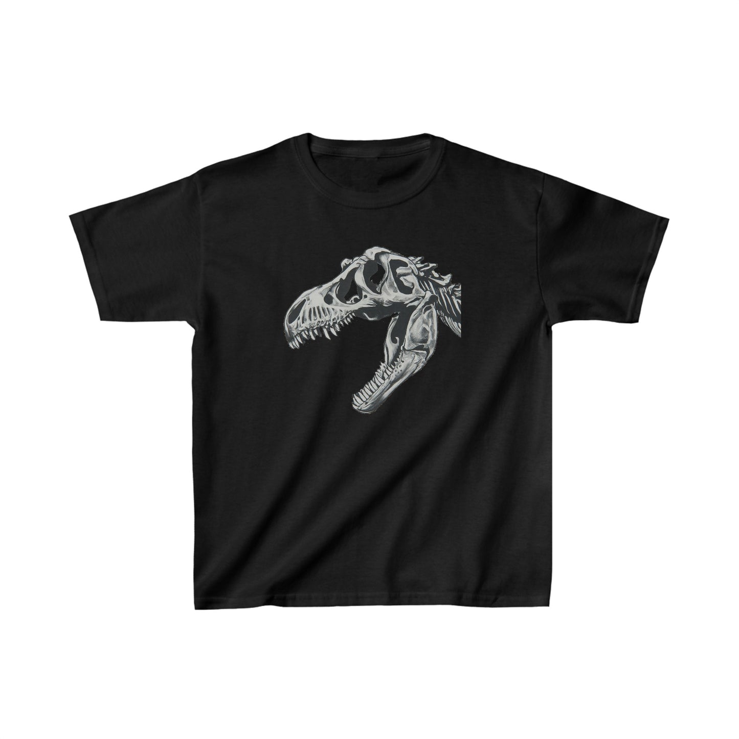 Kids Tyrannosaurus rex Skull Dinosaur T-shirt