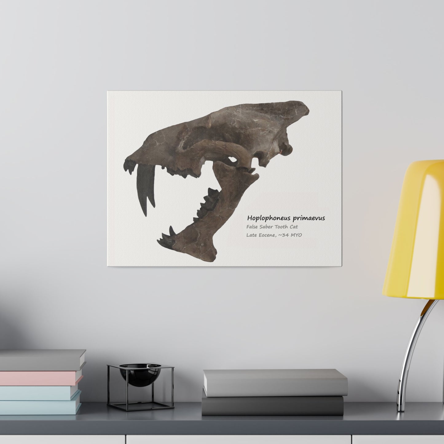 Hoplophoneus Primaevus Saber Cat  Canvas Print Wall Art Décor