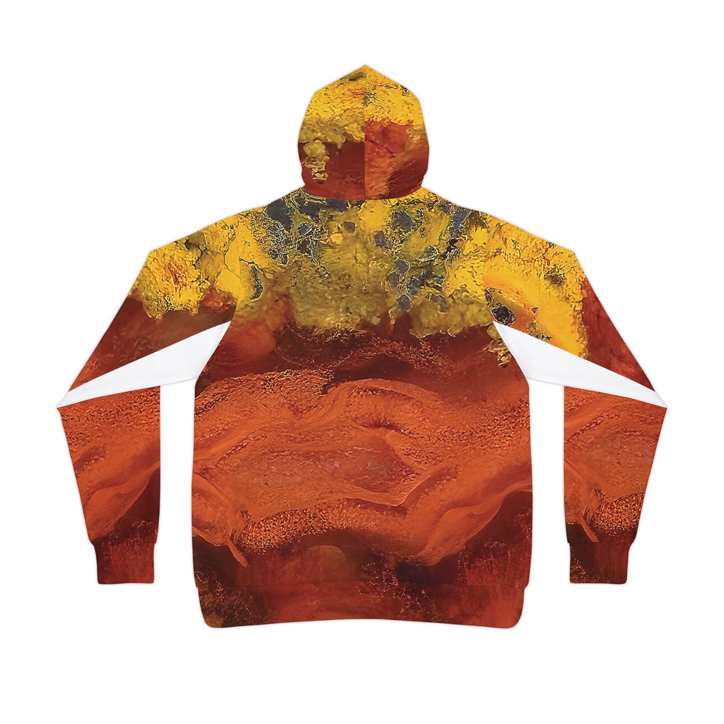 Vibrant rock art hoodies – Unique unisex custom hooded sweatshirt with a colorful seam agate tie dye like patterns for men and women