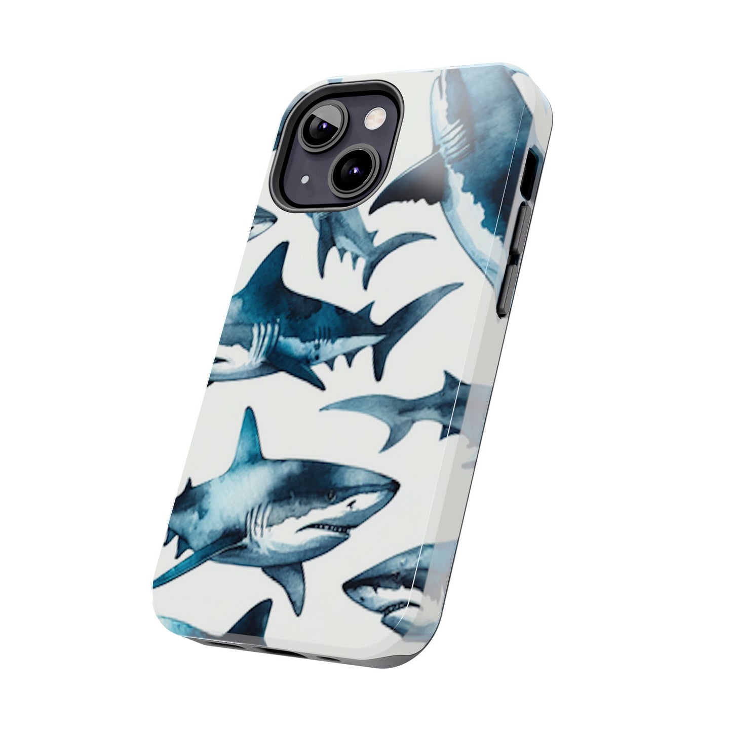 Shark Pattern iPhone 13 Tough Phone Case