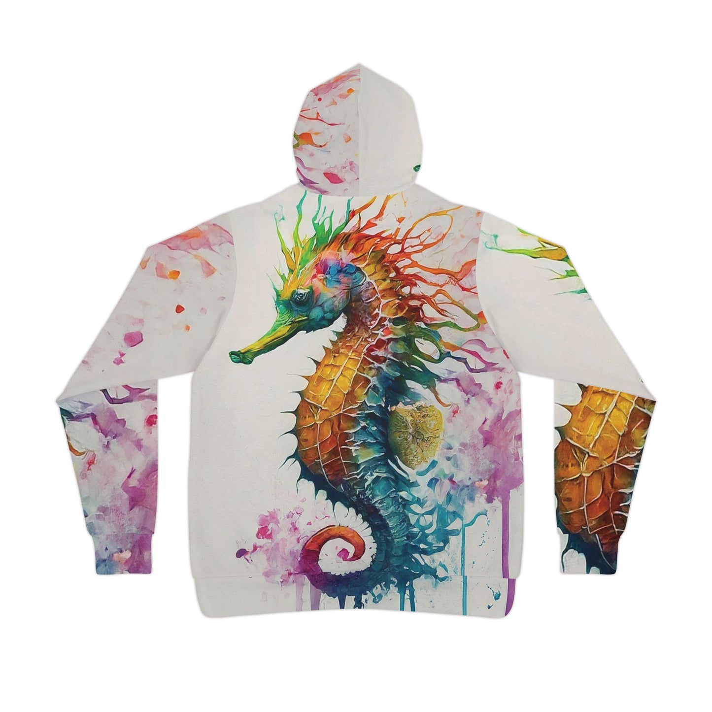 Copy of Colorful Unisex Watercolor Seahorse Natures Art Hoodie