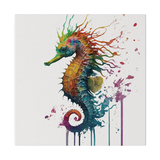 Watercolor Seahorse Canvas Print Wall Art Décor, Beach Décor